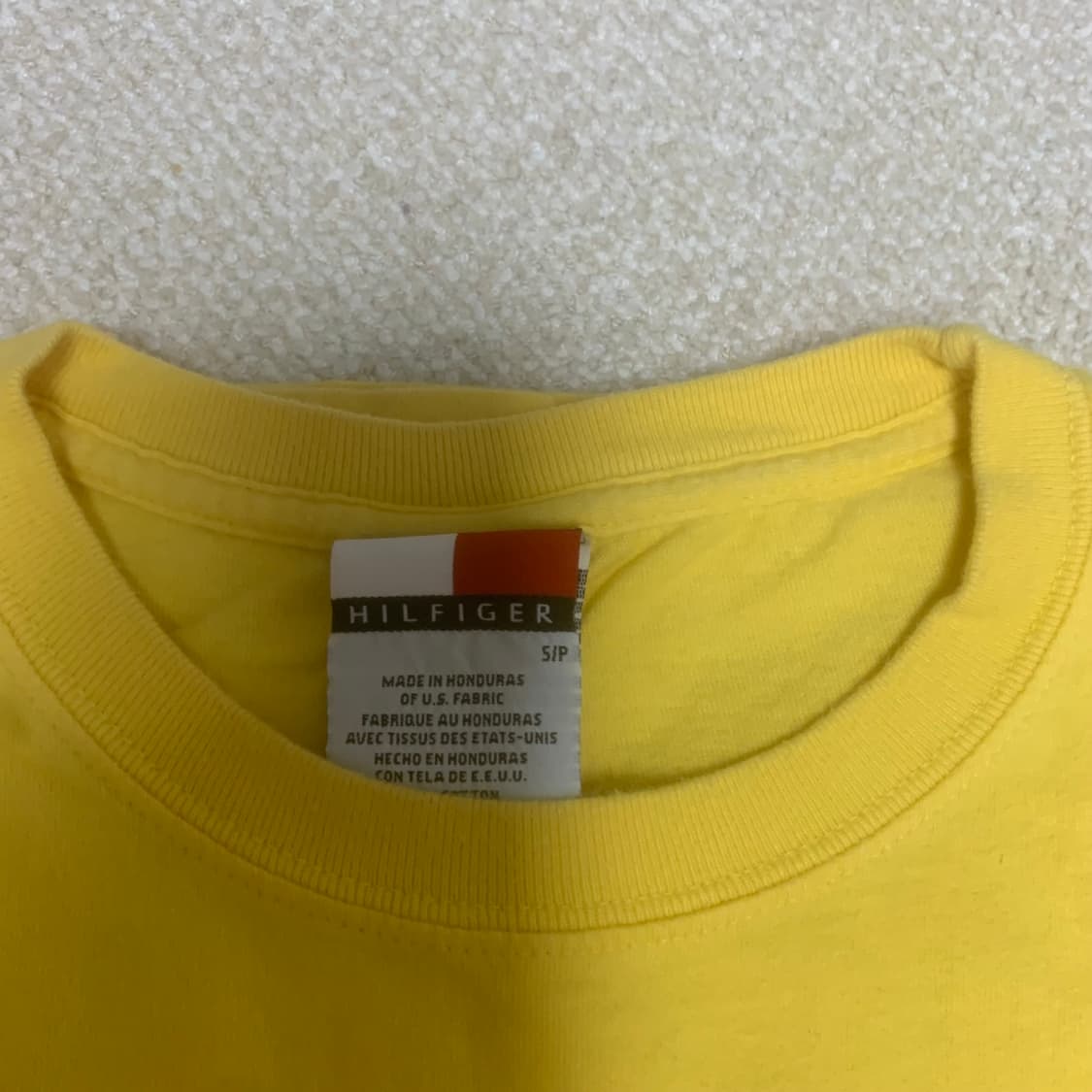타미힐피거 옐로우 라운드 반팔티셔츠 105 상품이미지2