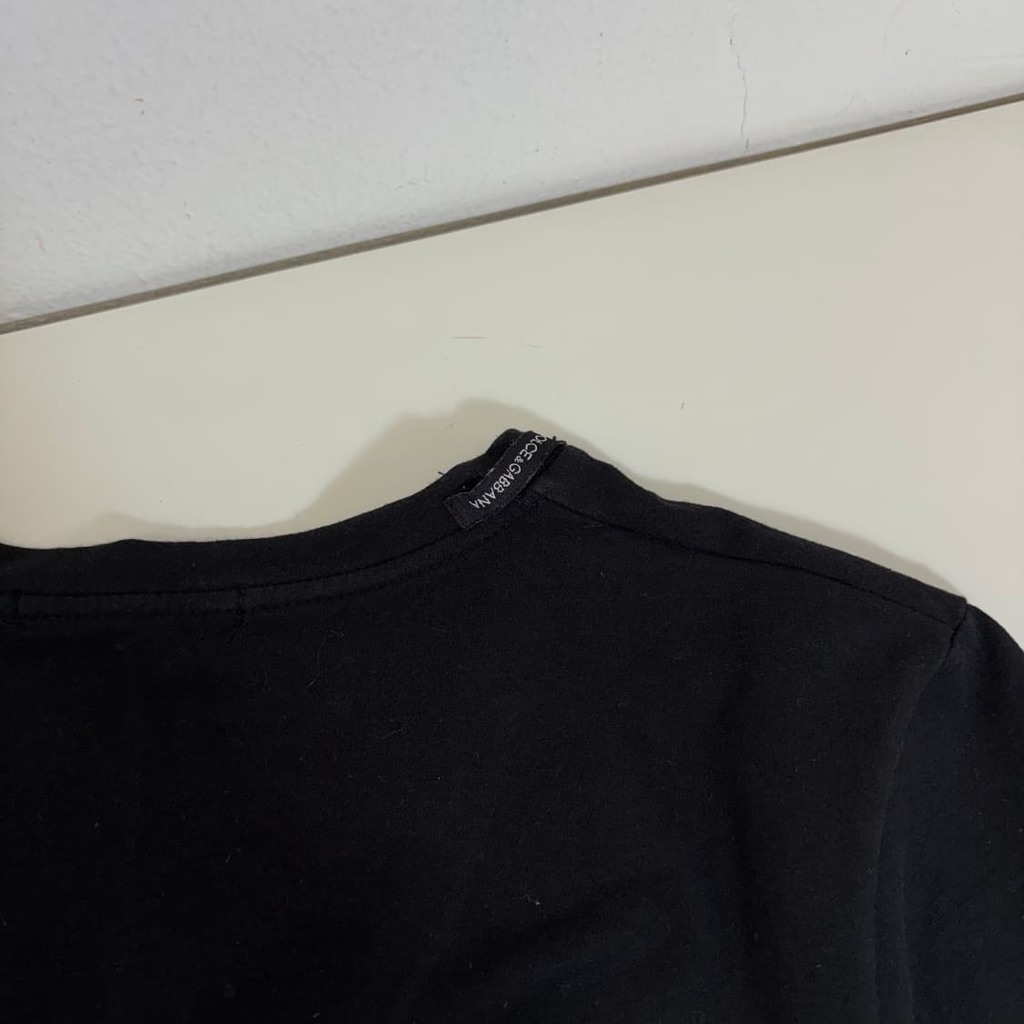 우먼M 돌체앤가바나 블랙 면 브이넥반팔티 상품이미지3
