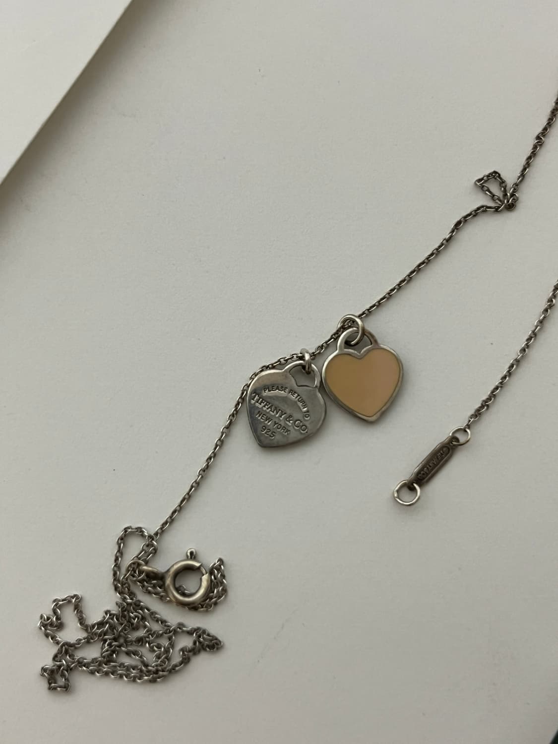 티파니앤코 리턴 투 더블 하트 태그 핑크 실버925 목걸이 상품이미지2