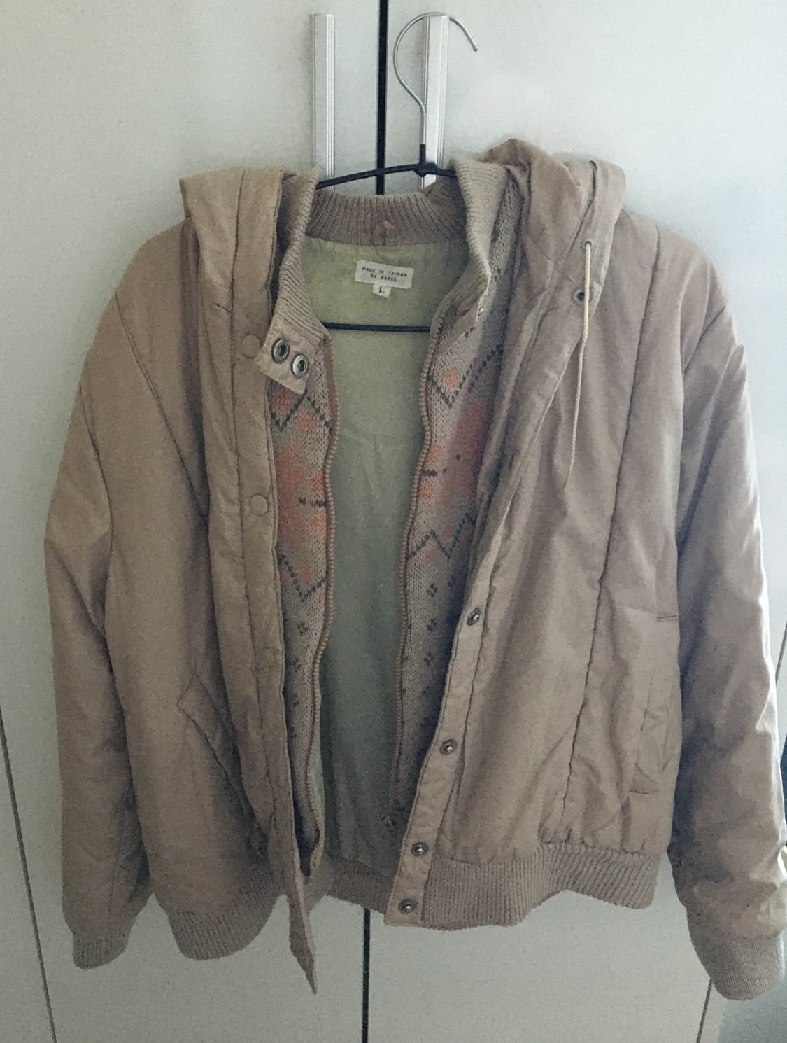 빈티지 베이지 패딩 상품이미지3