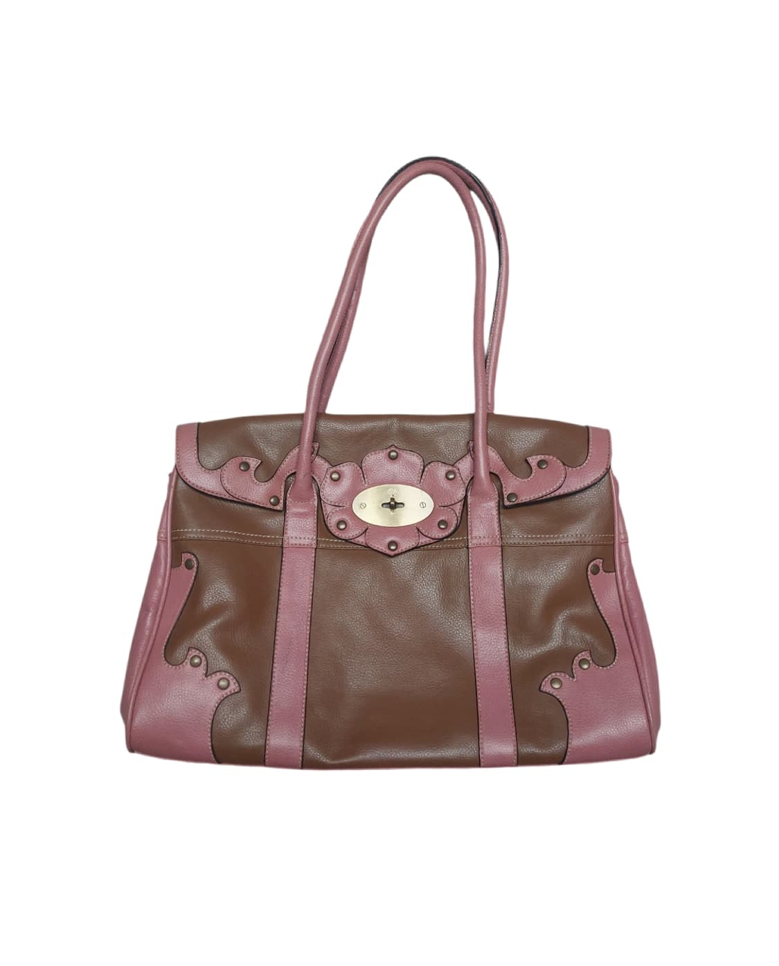 빈티지 베이스워터 플라워 레더 숄더백 모리걸 상품이미지1