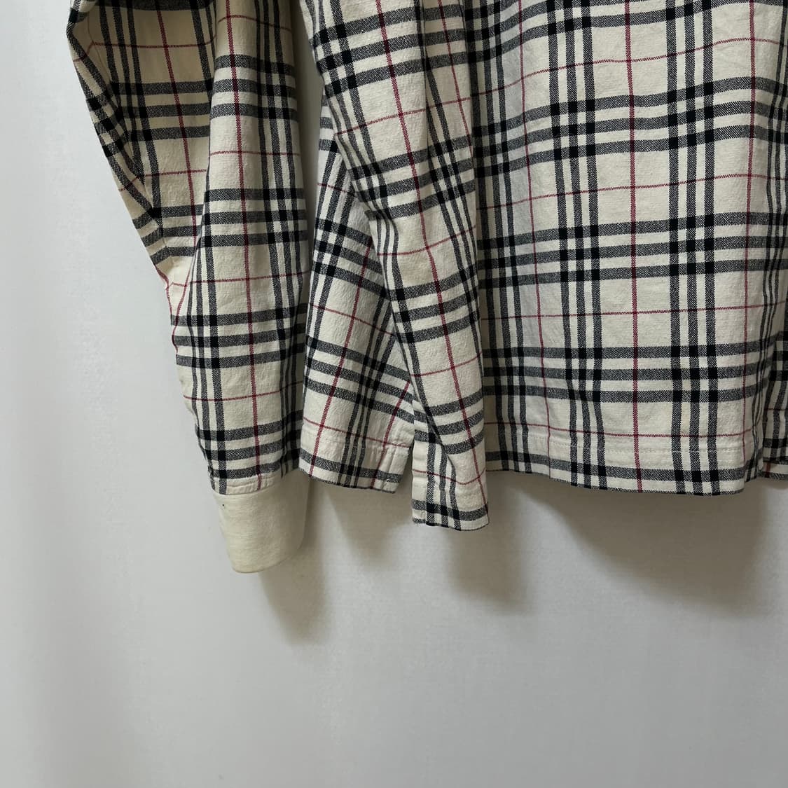 버버리 런던 기마로고 노바체크 PK 긴팔 카라티 XL/105 상품이미지4