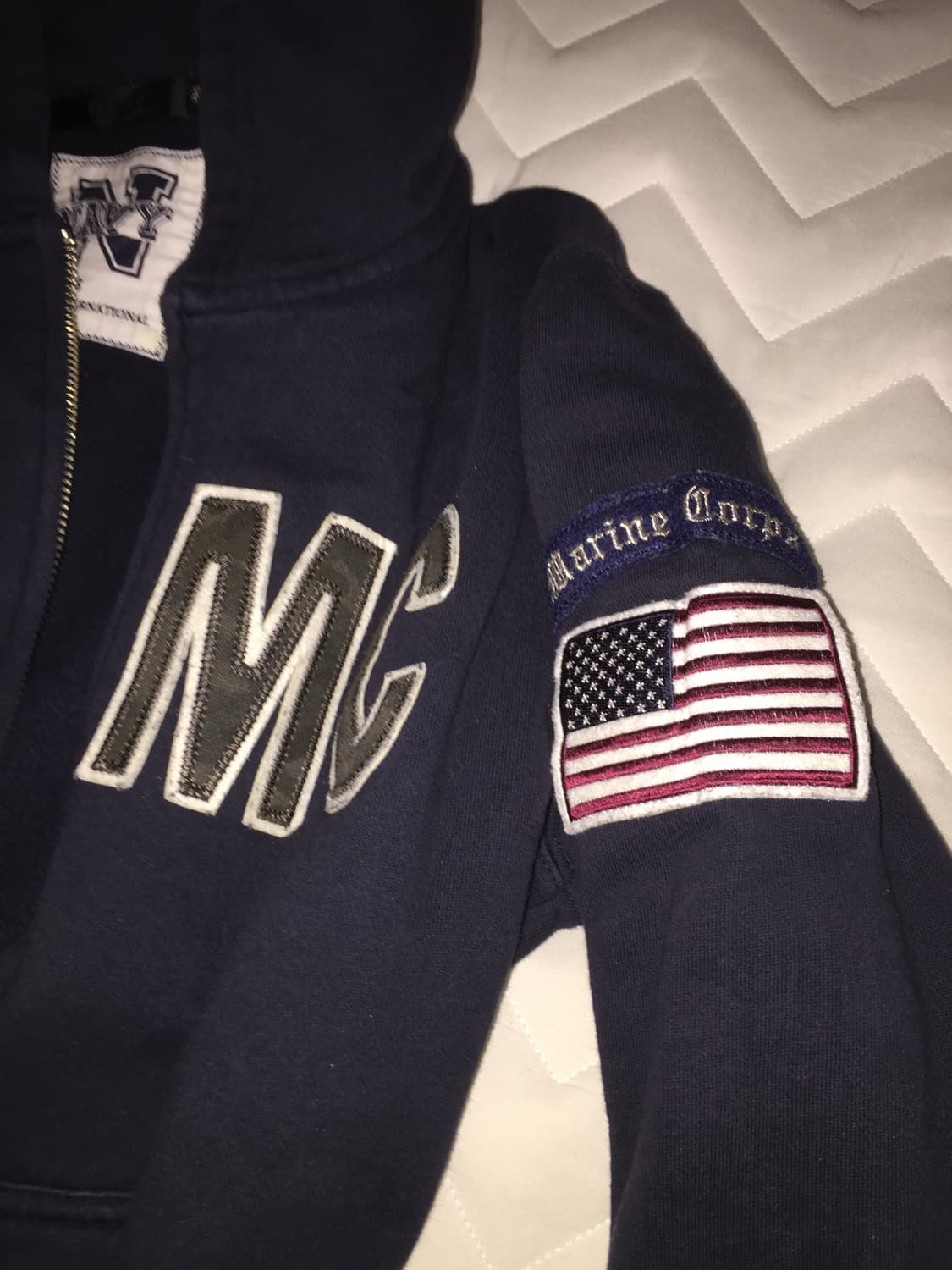 일본빈티지 NAVY 성조기 후드집업 오네갸루 y2k 빅시 갸루 니혼진 상품이미지3