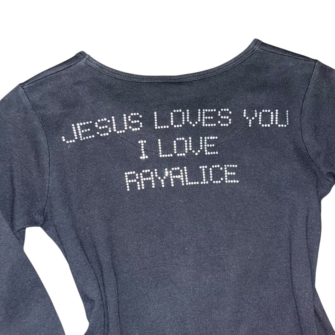 십자프린팅 큐빅 긴팔티 갸루y2k 상품이미지5