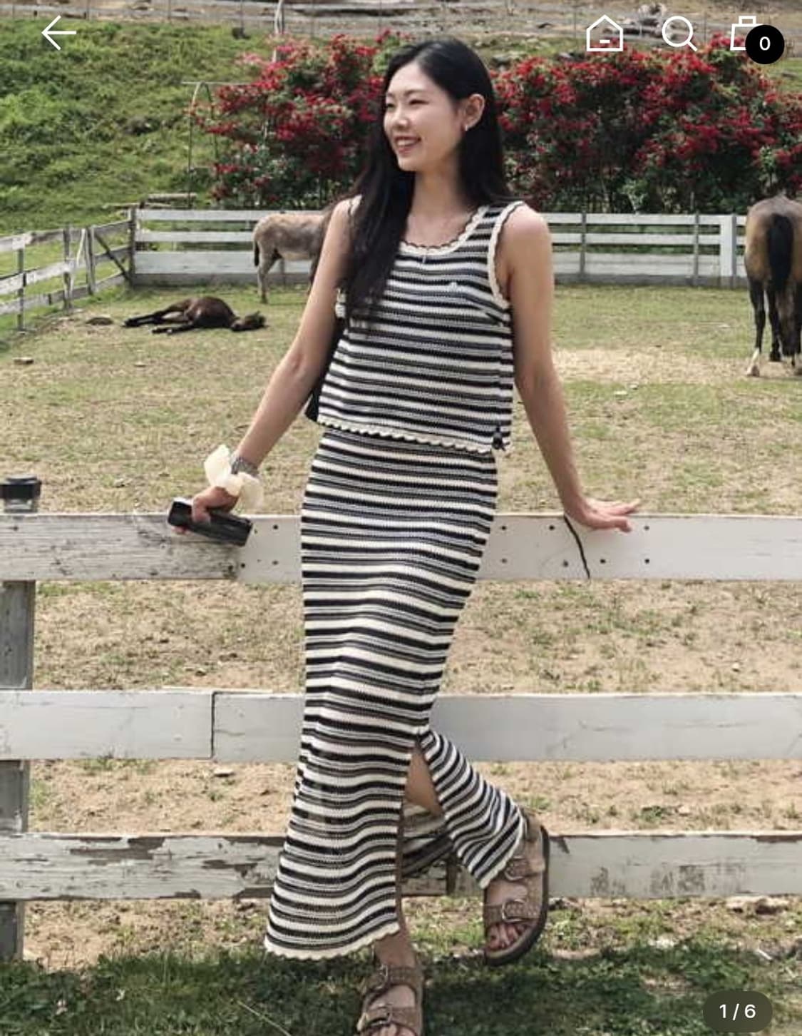 듀엘 2025 크로쉐 스프라이트 니트 스커트 S사이즈 상품이미지1