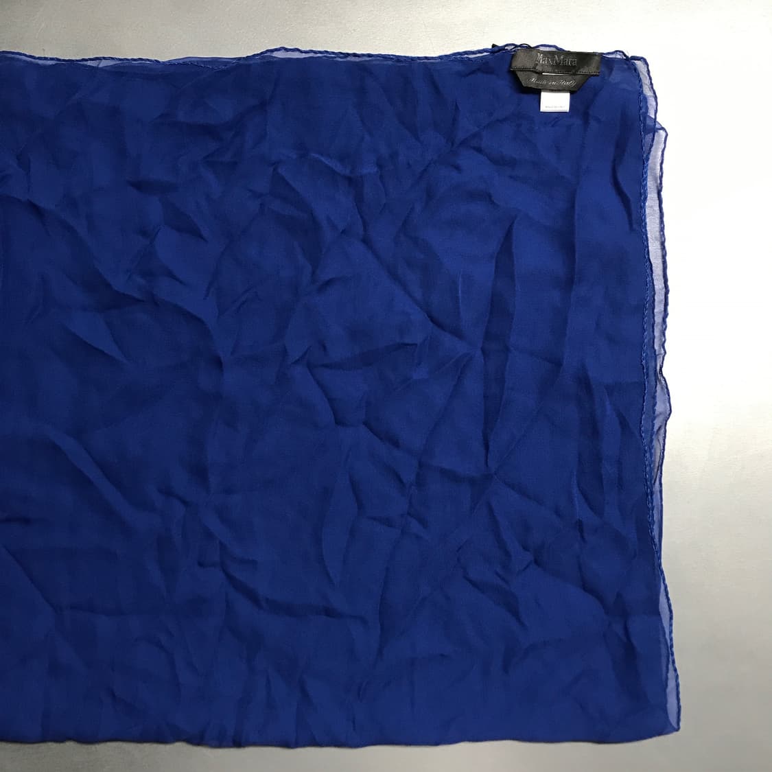 막스마라 실크 스카프 블루 상품이미지3