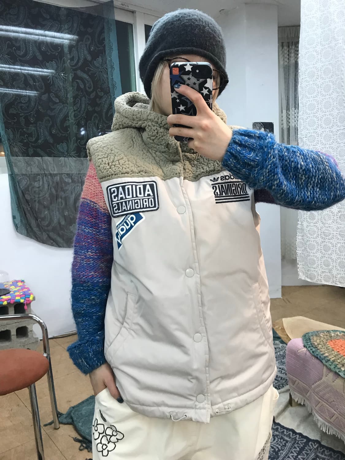 아디다스 오리지널 로고 양털 패딩조끼  상품이미지3