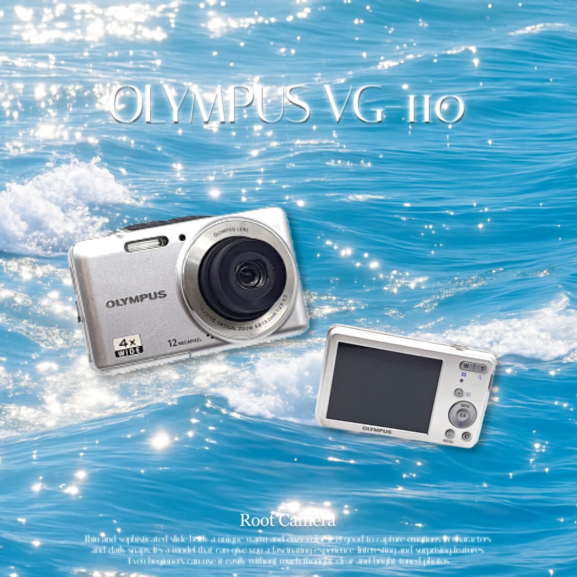 올림푸스 VG-110 + 박스 실버 메탈릭⌚ 빈티지 디카 디지털 카메라 상품이미지1