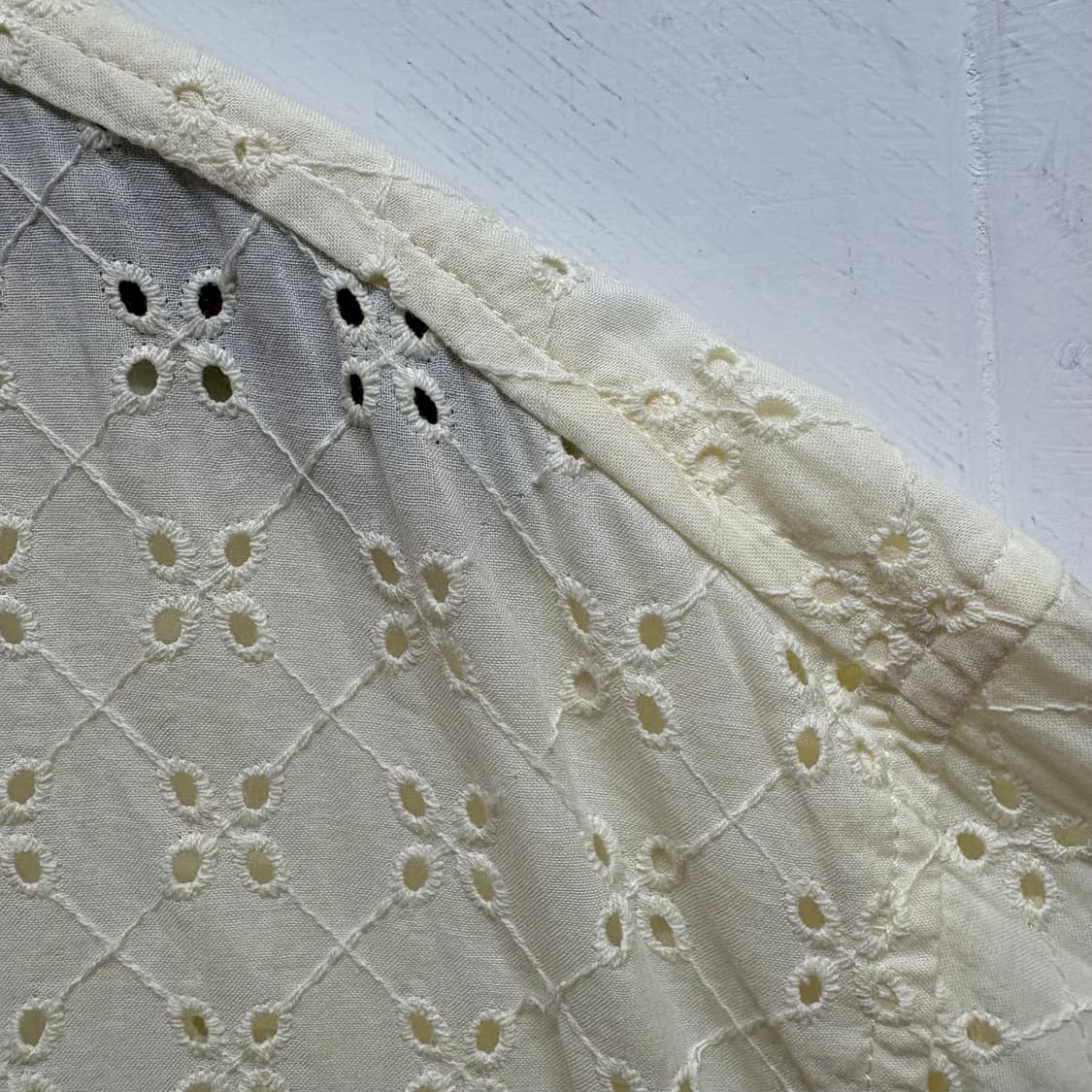 버터 펀칭 자수 오픈 카라 셔츠 XL JPN 상품이미지4