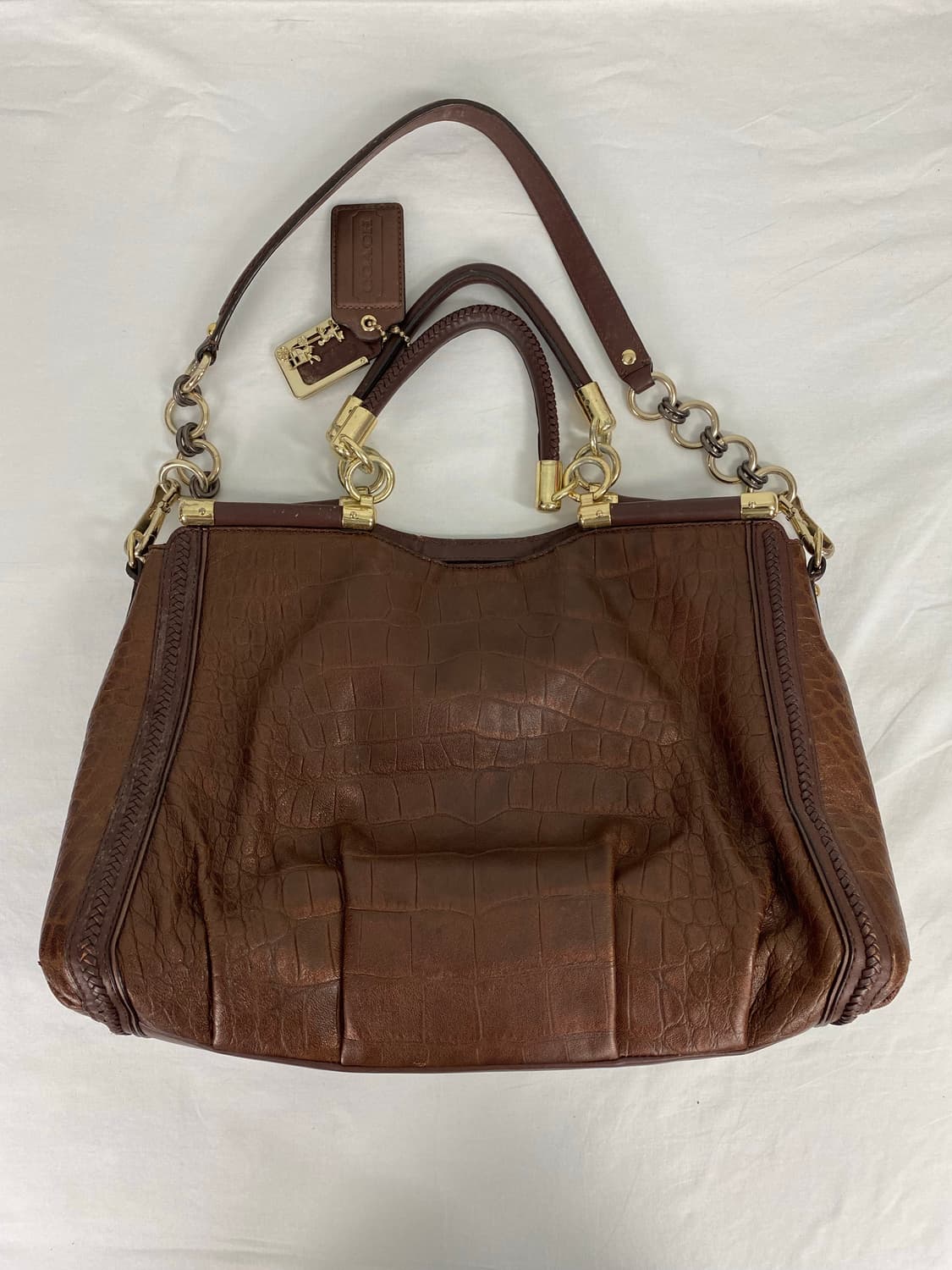 코치 메디슨 캐롤라인 악어 투웨이백 숄더백 토트백 상품이미지2