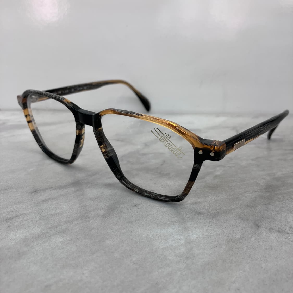 C16 실루엣 Silhouette 우드 패턴 웰링턴 뿔테 안경 상품이미지7