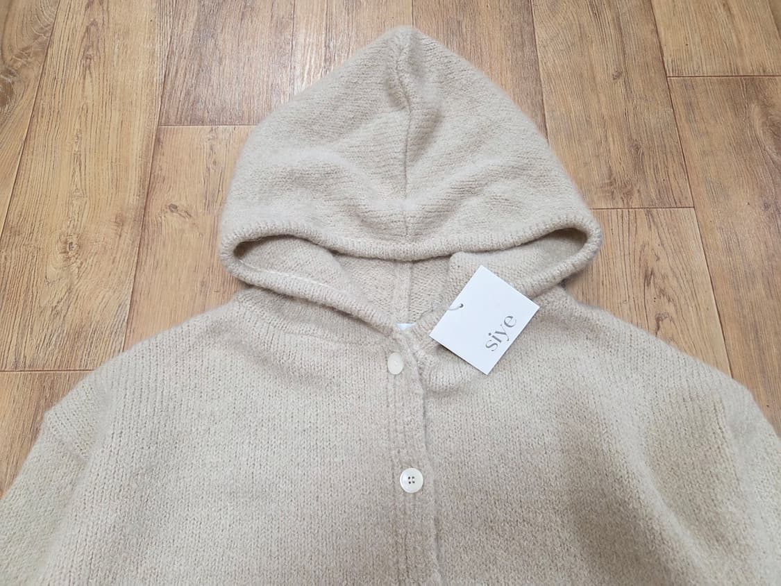 시예(siye) 시예샵 샵시예 오트밀 파인 후디 니트가디건  새상품 상품이미지4