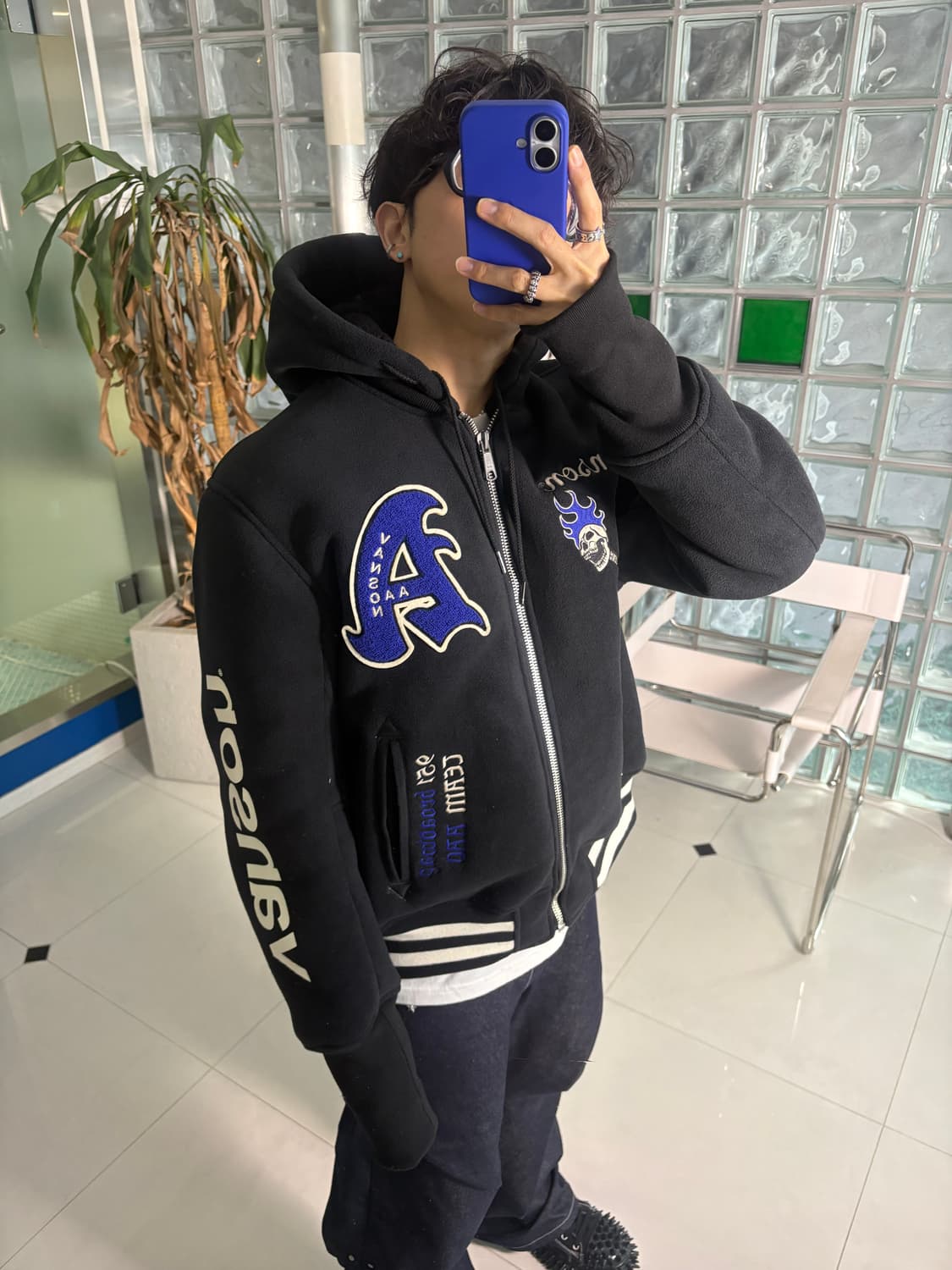 예약/ X AAO crop varsity jacket 크롭 바시티 자켓 상품이미지3