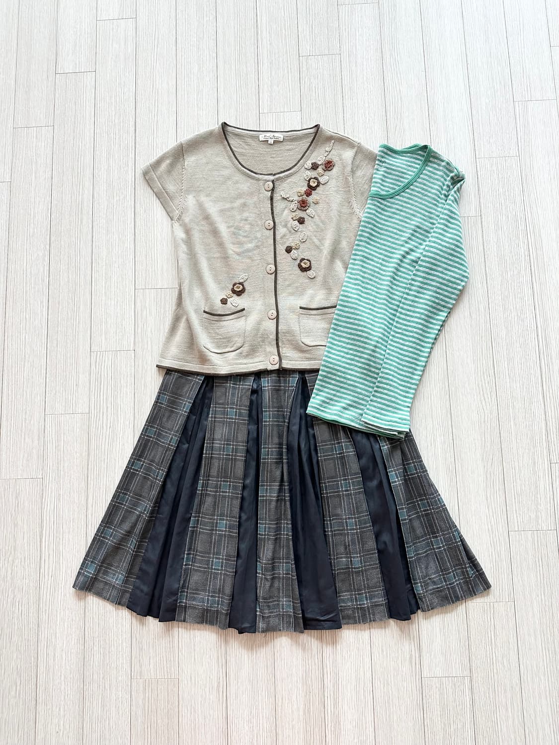 jpn 하구미 스즈코 히피 모리걸 레이어드 코디세트 상품이미지5