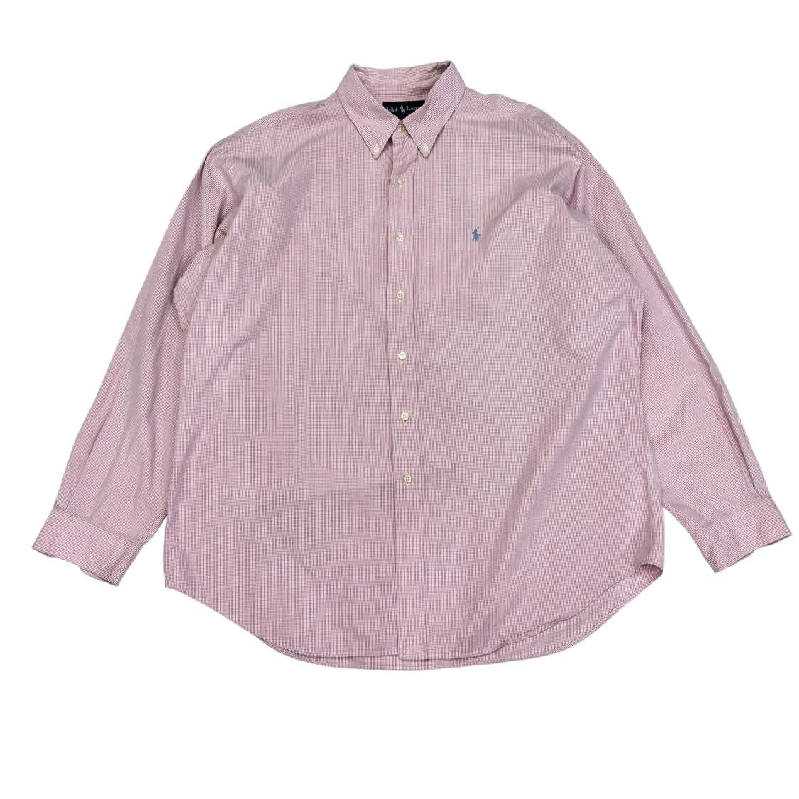 폴로 랄프로렌 오버사이즈 분홍 체크 셔츠 상품이미지1