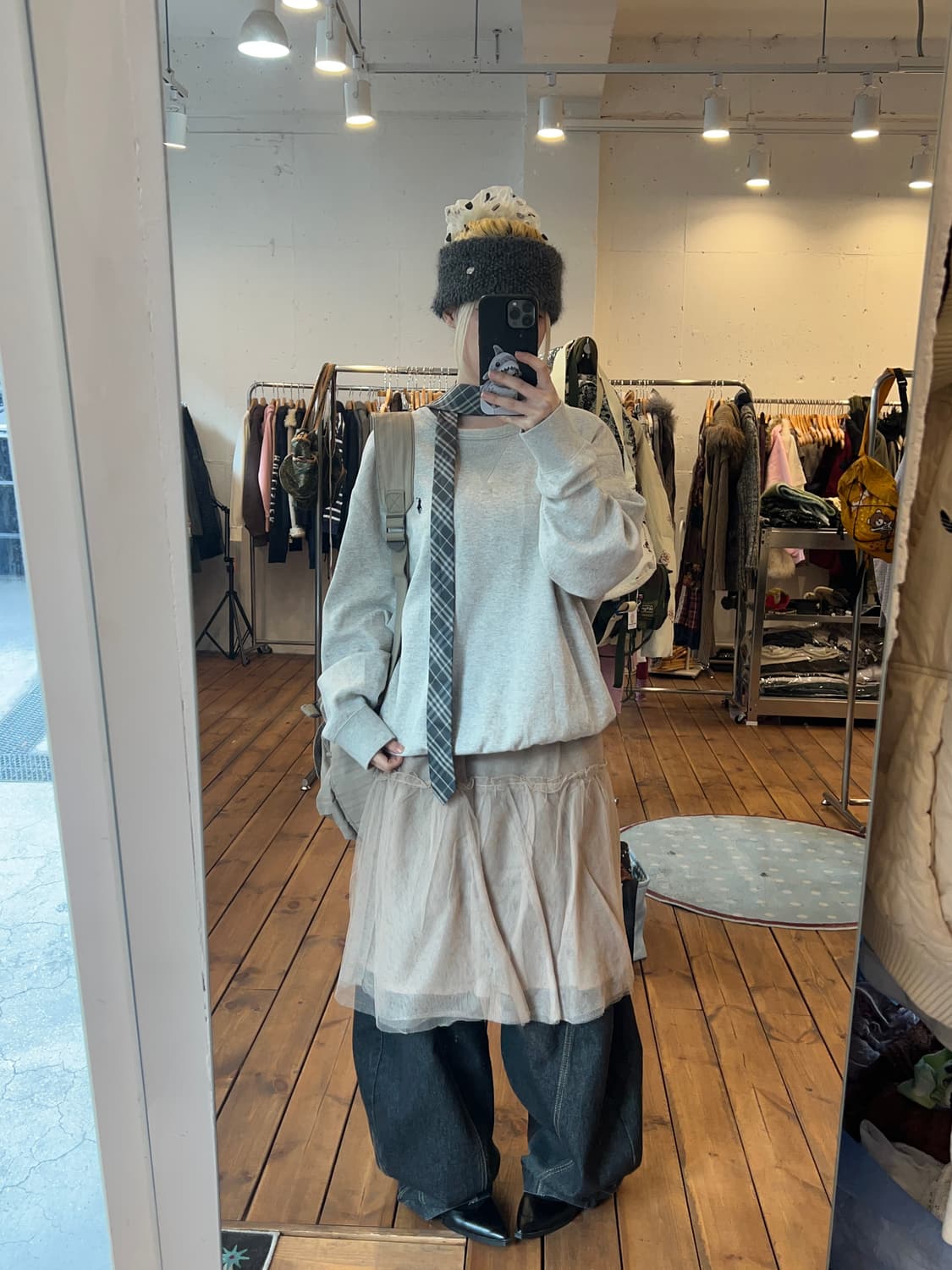 폴로 그레이 맨투맨 상품이미지5