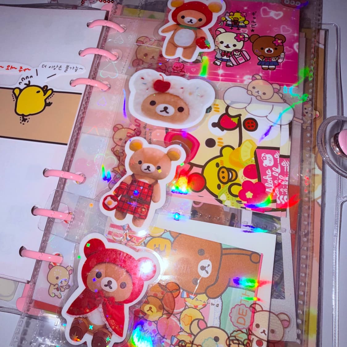 ✨리락쿠마 다이어리셋업/A6핑크타입💗/64장 상품이미지6