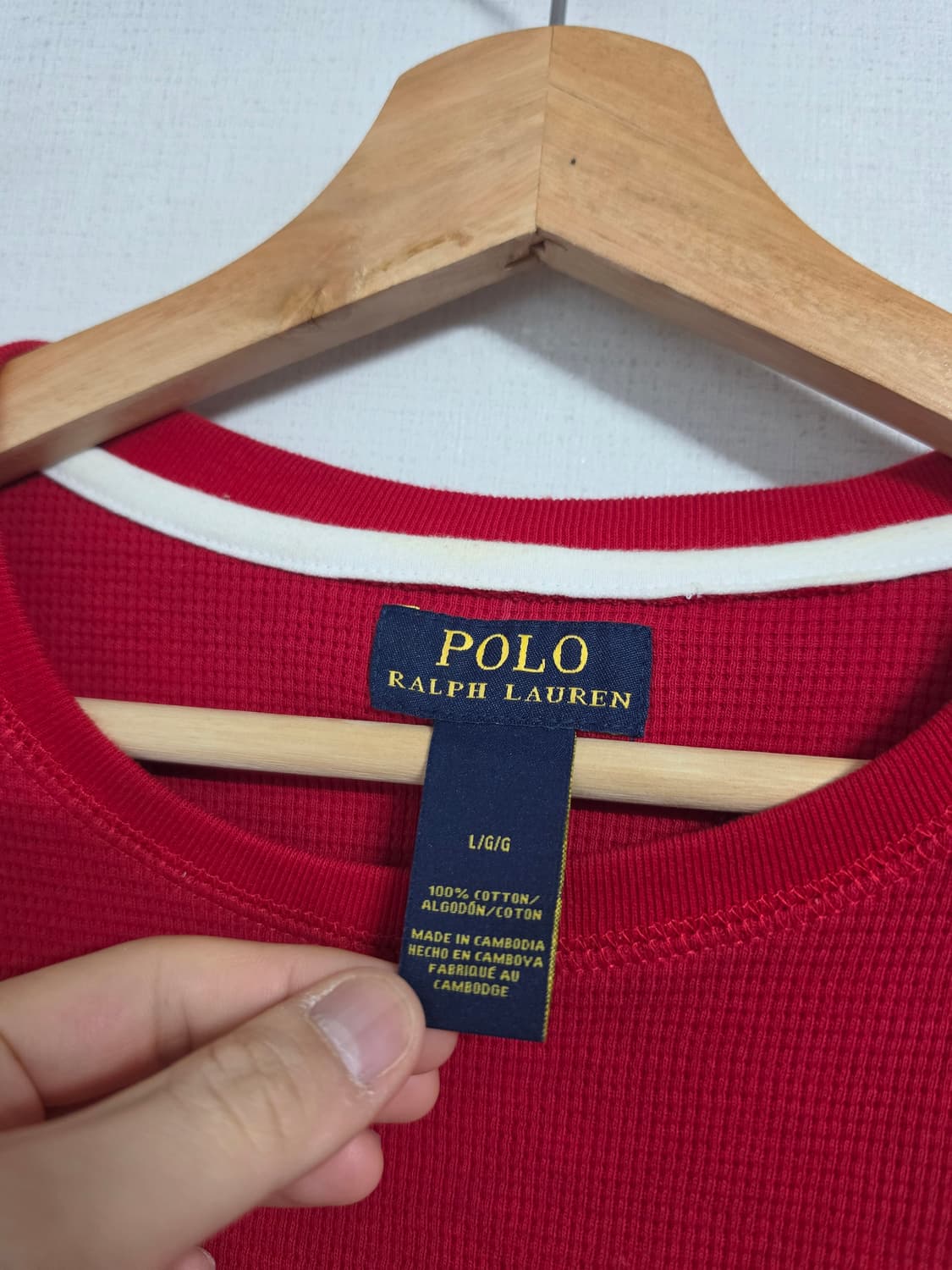 폴로랄프로렌 와플 긴팔 티셔츠 L 상품이미지2