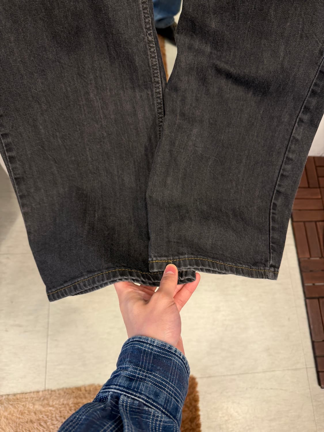 Levis 리바이스 569 흑청 데님 팬츠 (36inch) 상품이미지4
