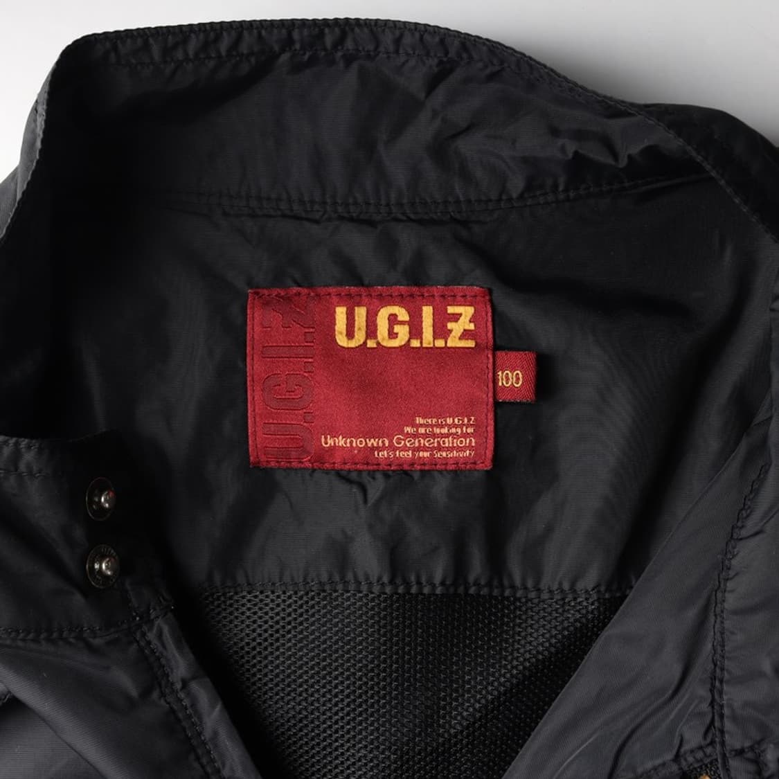 UGIZ 레이싱 패치 바람막이 자켓 네이비  L 상품이미지5