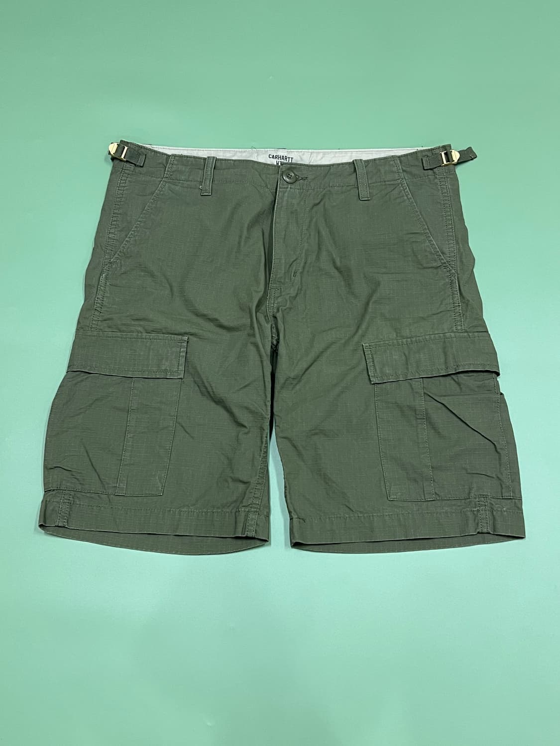 (32) 칼하트 WIP 카고 숏츠 반바지 올리브 상품이미지2