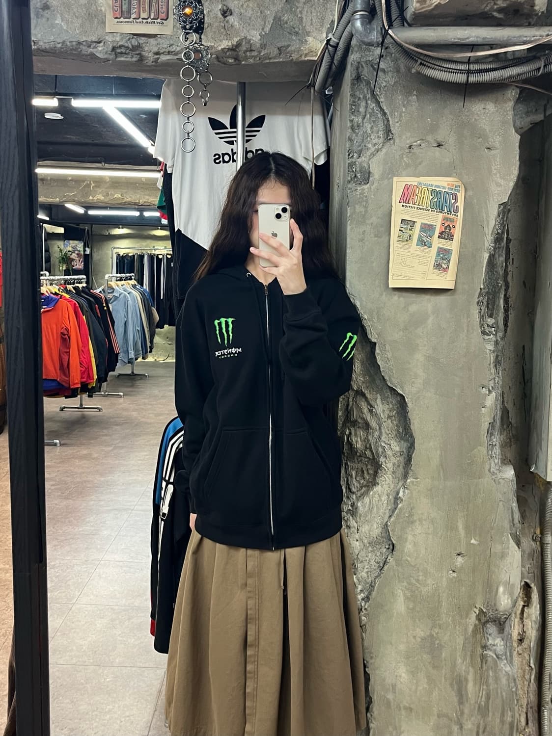 몬스터 에너지 후드집업 블랙 M #csz2208 상품이미지2