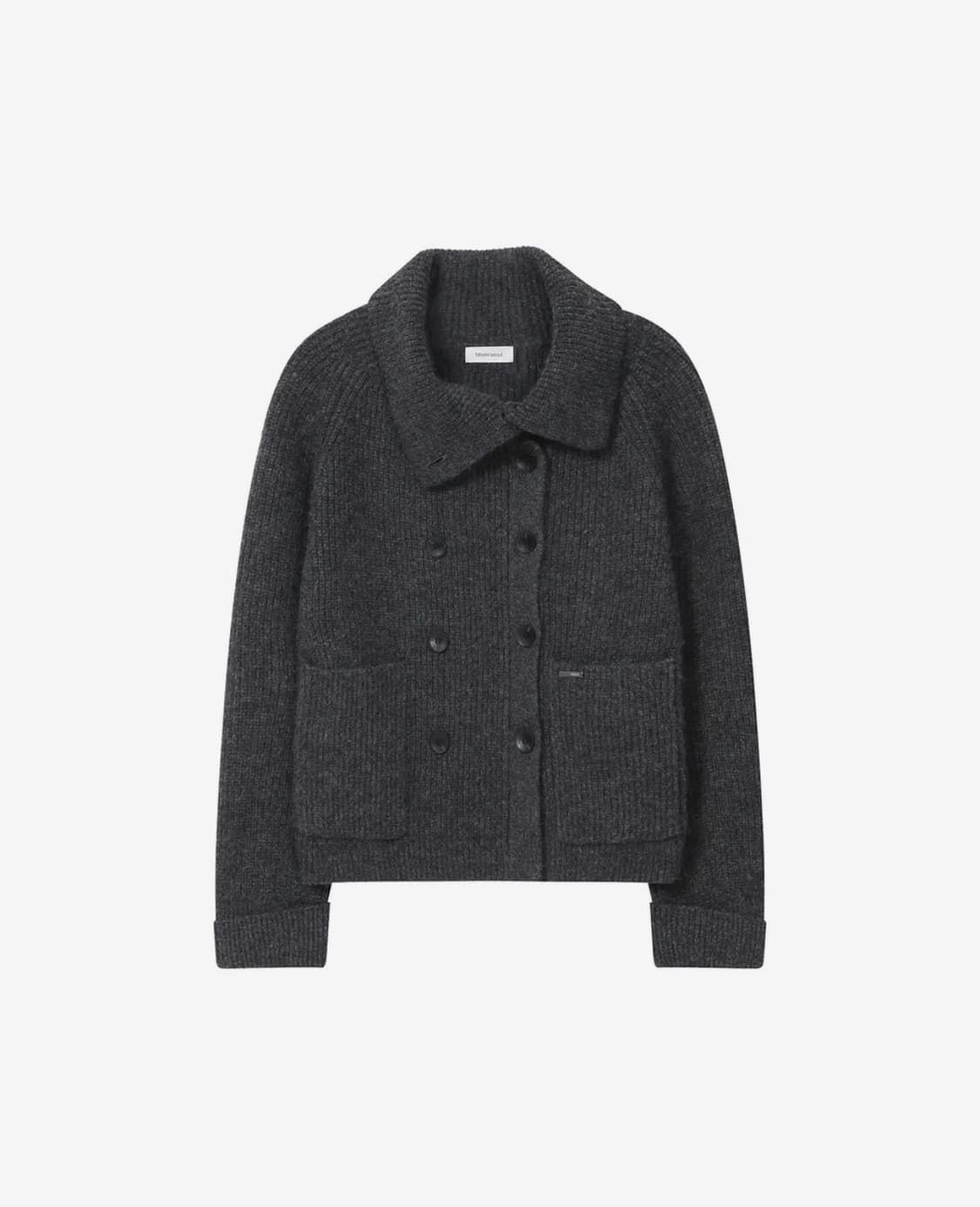 미세키서울 Double button bold knit Charcoal 상품이미지2