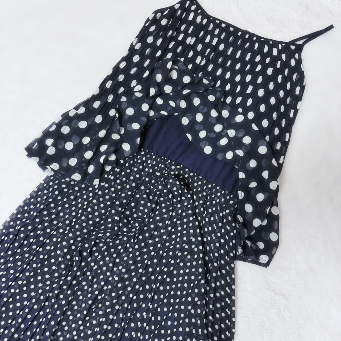 Sistematic 히메갸루 오네갸루 도트 플리츠 드레스 ≽^•⩊•^≼ 상품이미지5