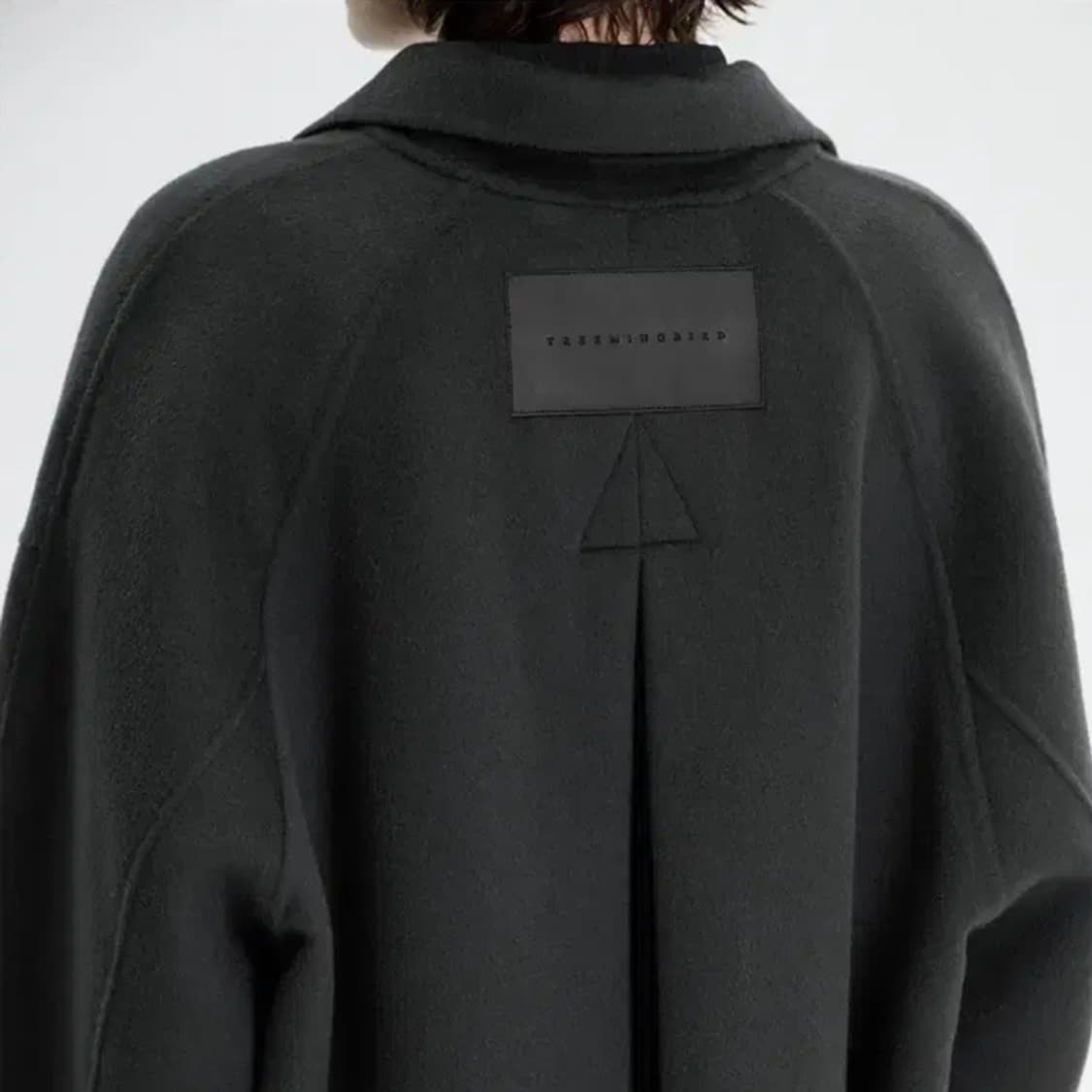 트리밍버드 와이드 롱코트 카키그레이 상품이미지1