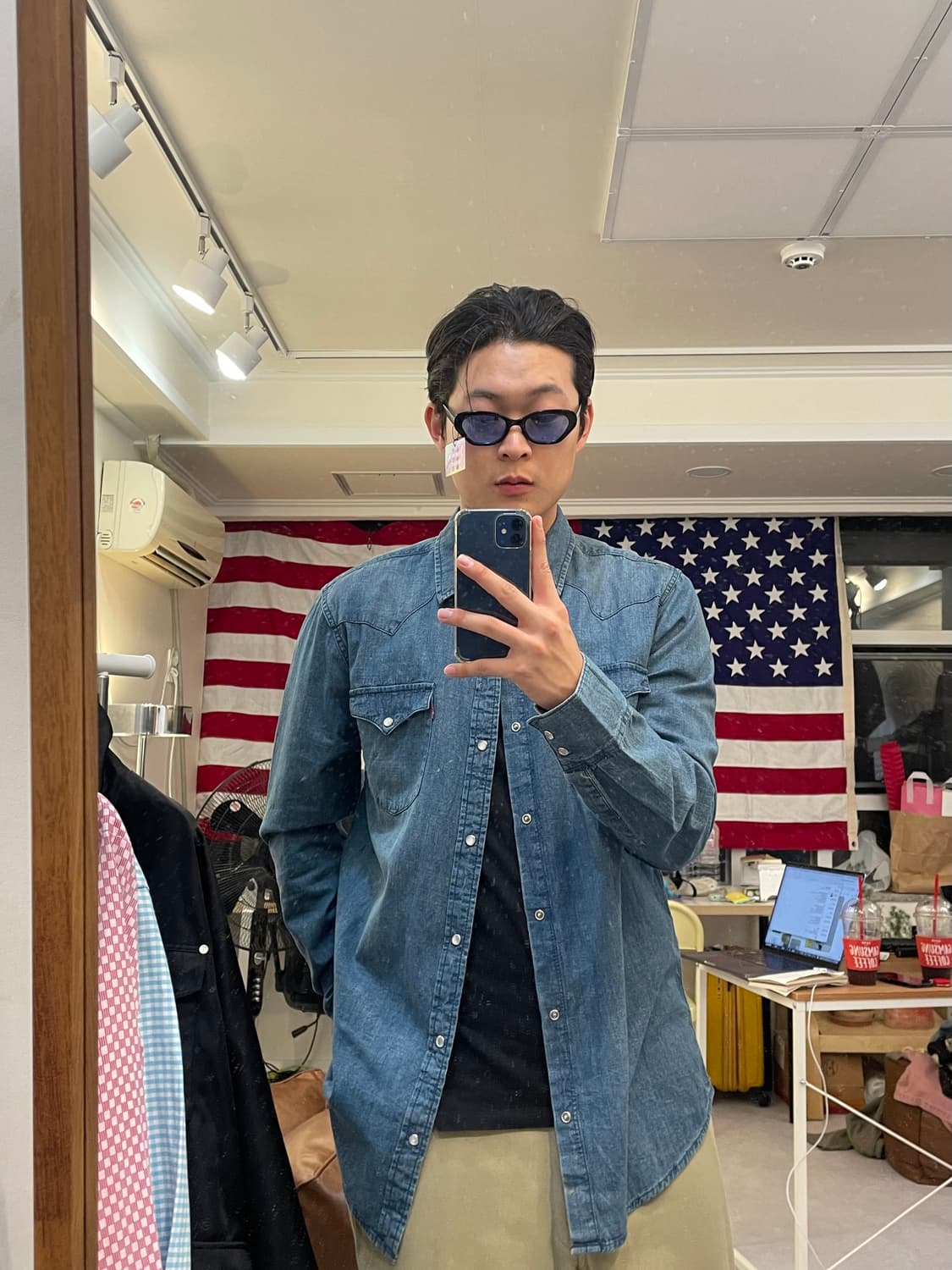 [Levis] 웨스턴 데님셔츠 (진청) 상품이미지2