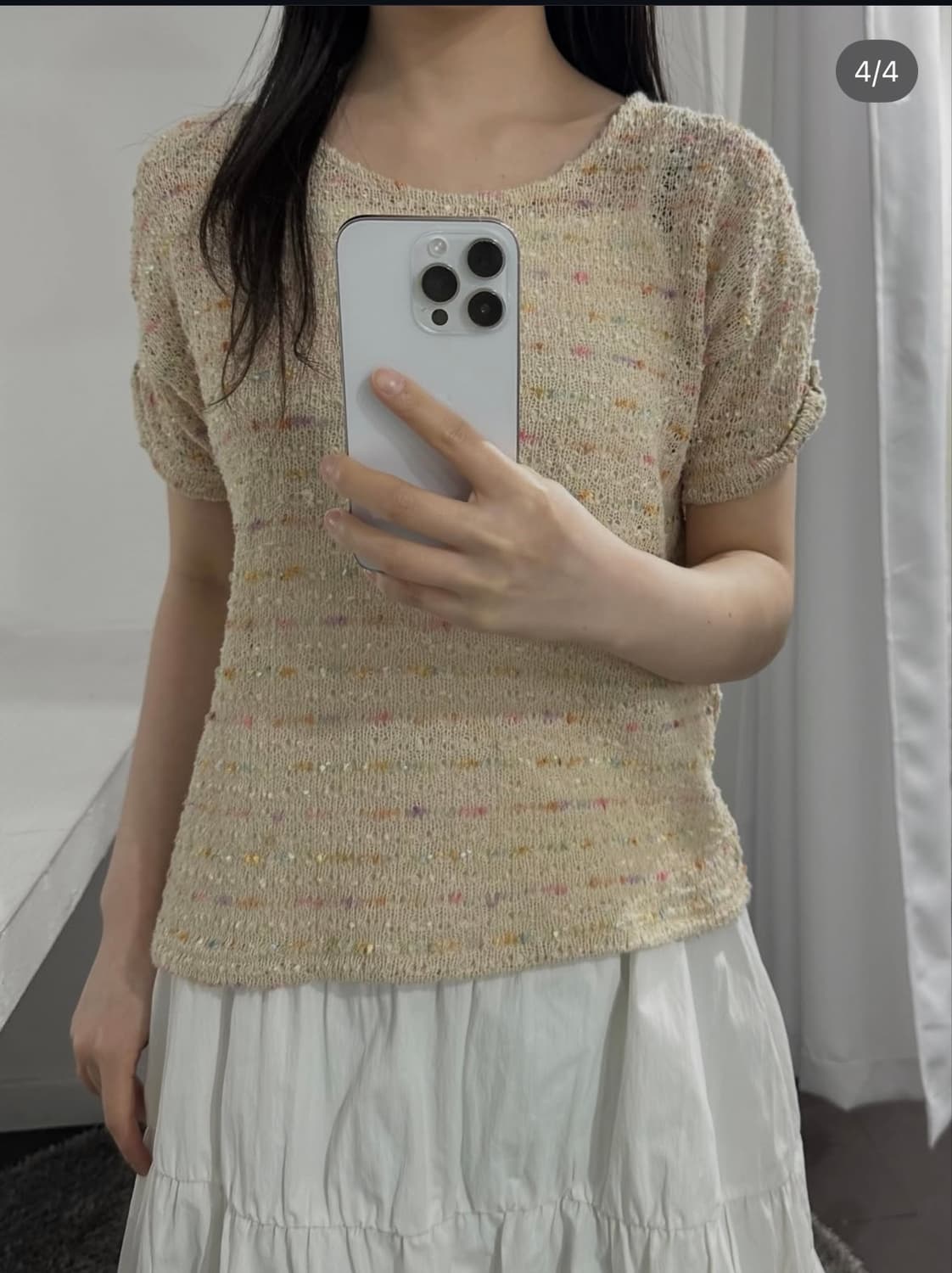 ribbon net top 상품이미지3