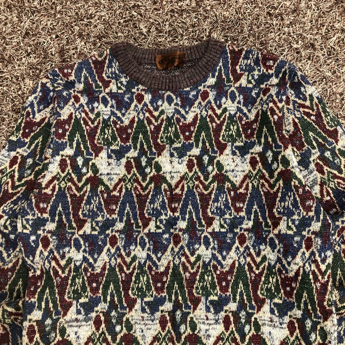 미쏘니 울 멀티컬러 패턴 니트 상품이미지2