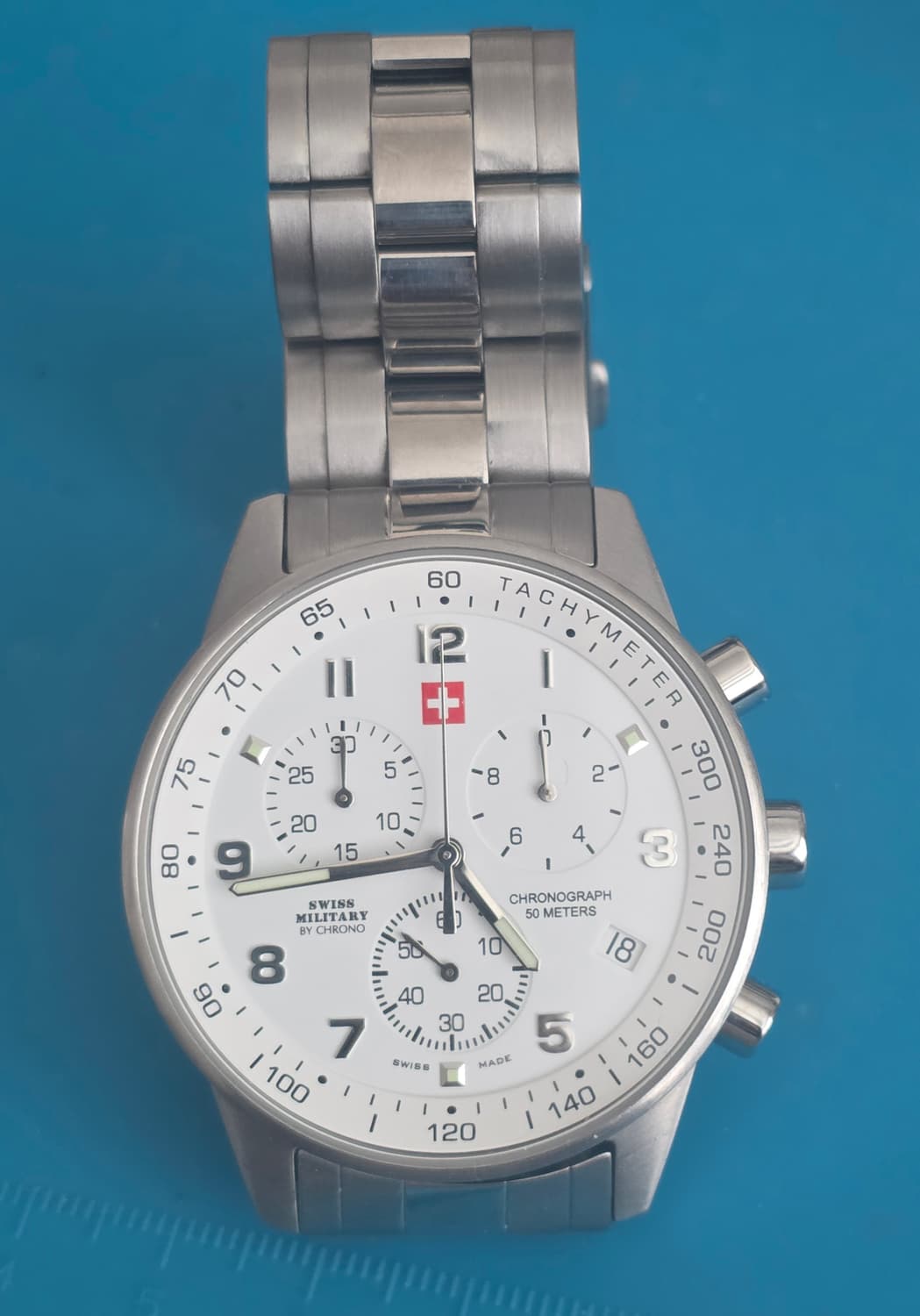 스위스 밀리터리 크로노그래프 SM3402 화이트 시계 상품이미지9