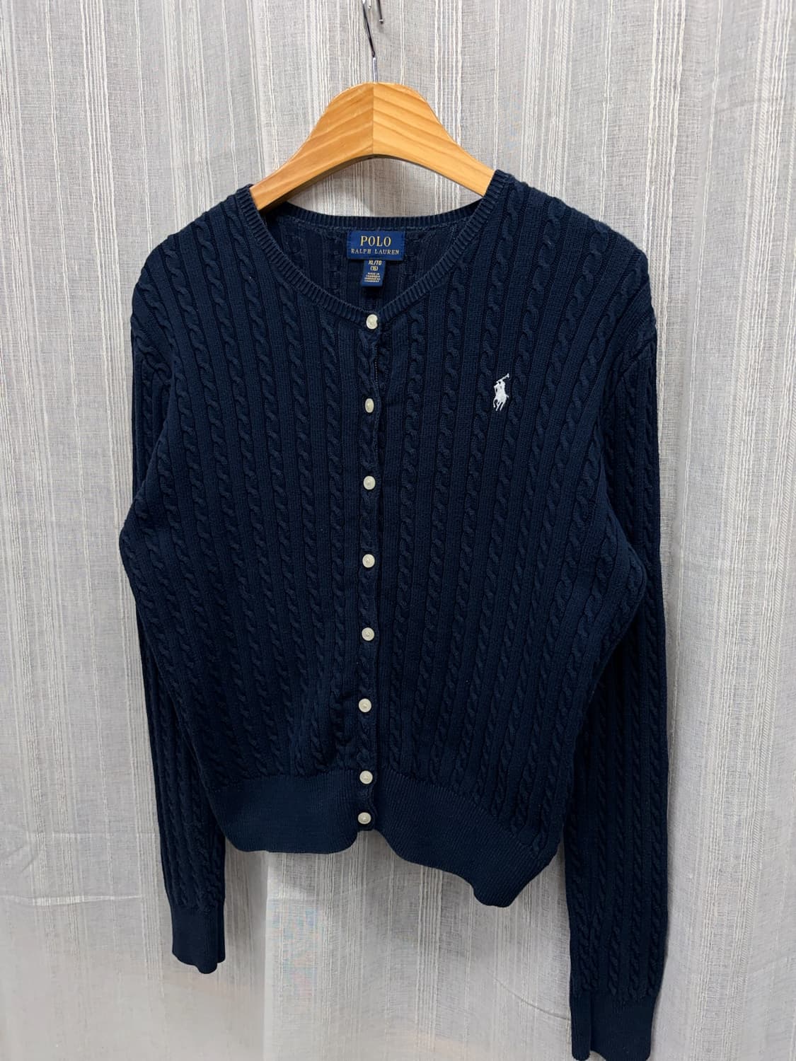 폴로 랄프로렌 네이비 케이블 가디건 상품이미지1