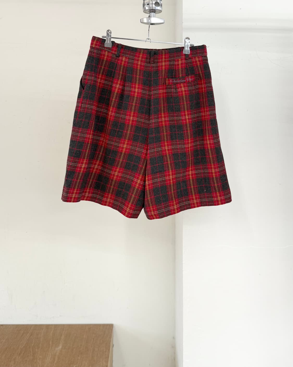 크리스찬 디올 레드 타르탄 플라드 쇼츠 상품이미지4