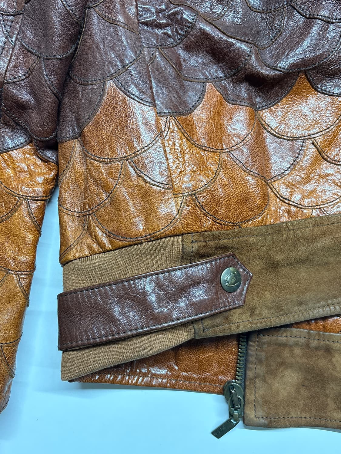 저스트 카발리 09ss 피쉬 스케일 레더 자켓 상품이미지9