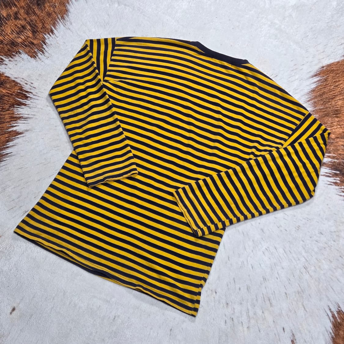 세인트리 옐로우 네이비 단가라 롱슬리브 상품이미지4