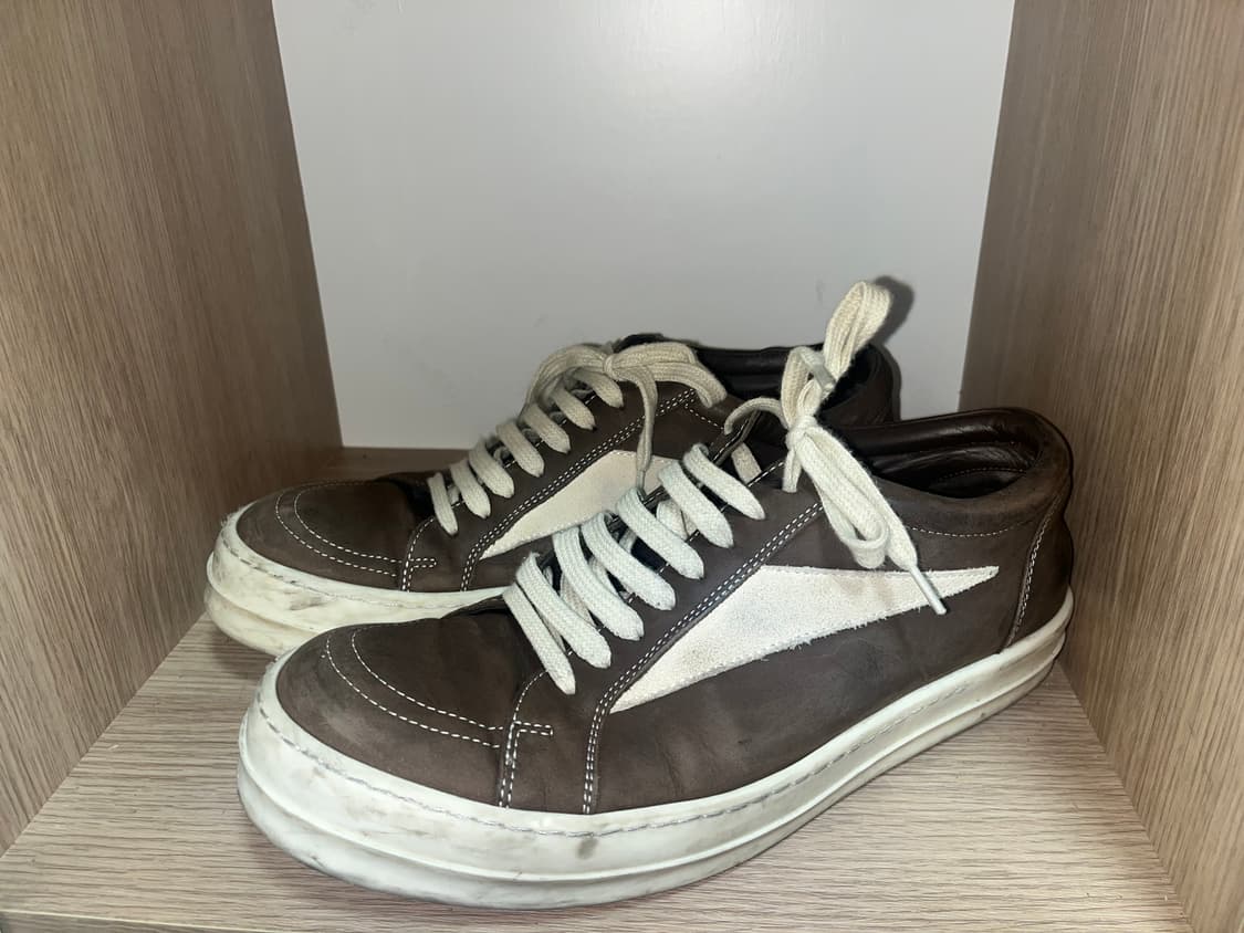 릭 오웬스 포터빌 빈티지 스니커즈 새들 밀크 42 사이즈. 릭반스 상품이미지2