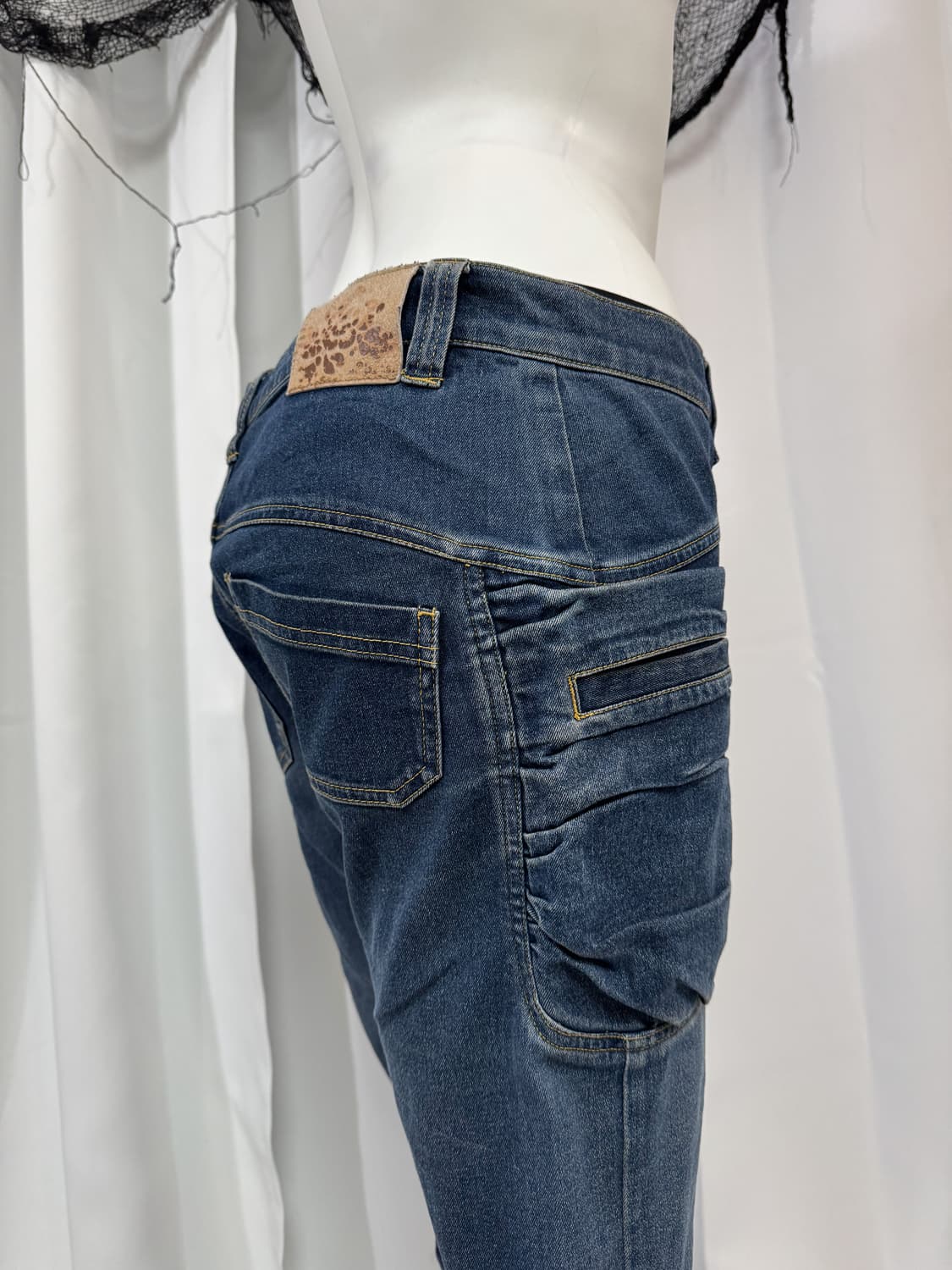denim shirring pants 상품이미지4