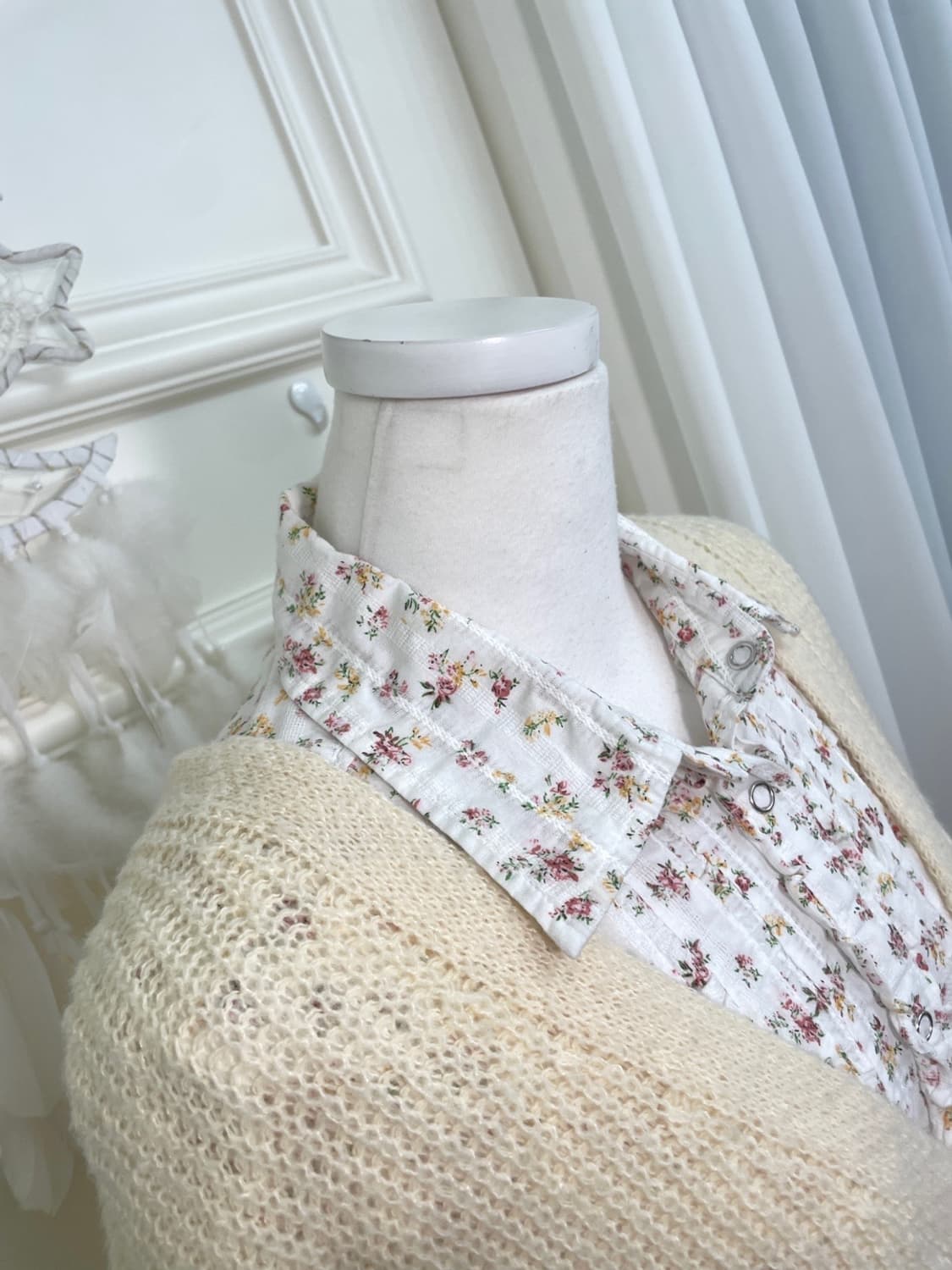 SM2 butter cream basic waffle cardigan 상품이미지8