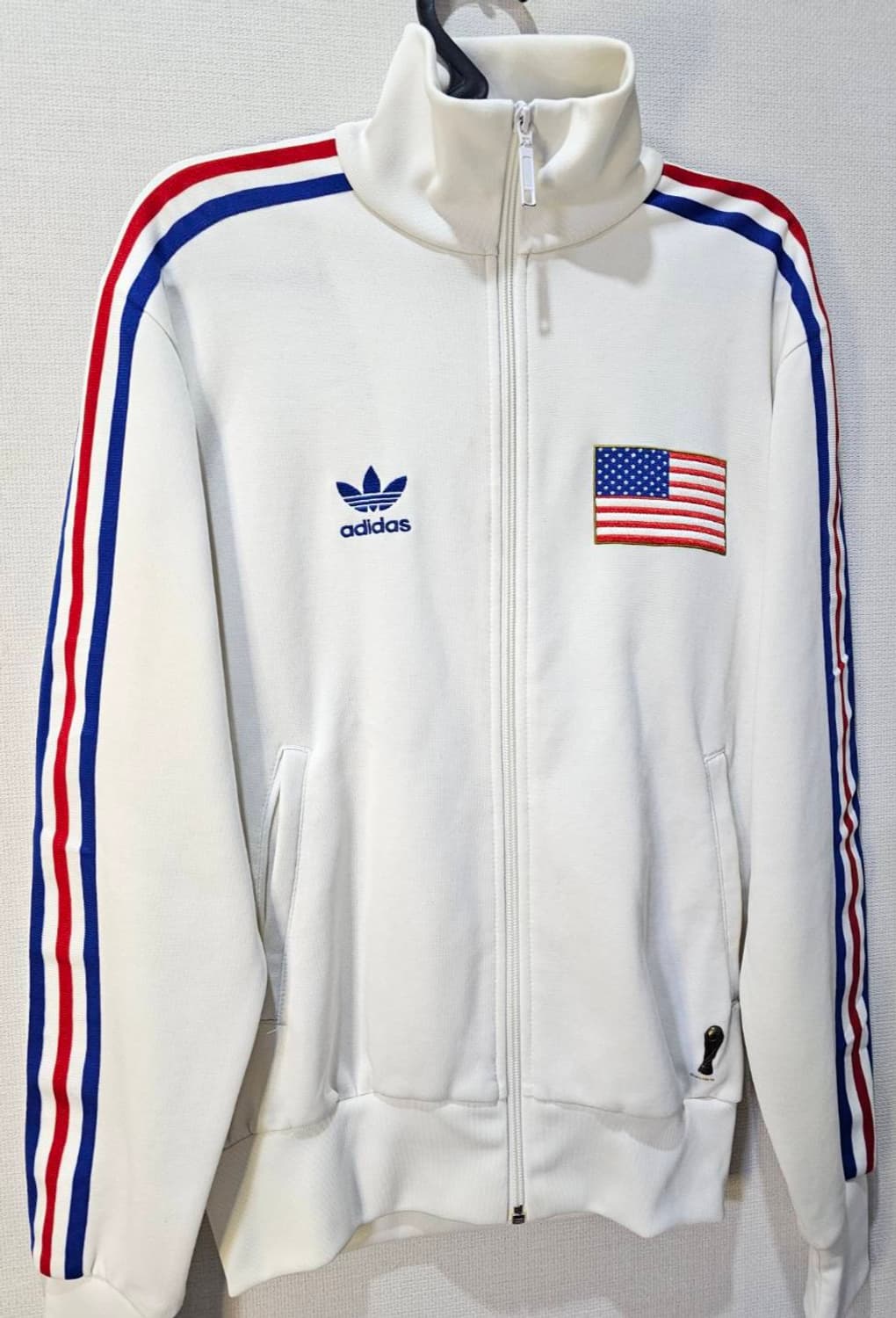 아디다스 미국 USA 화이트 트랙탑 져지집업 85~90/XS~S 상품이미지2