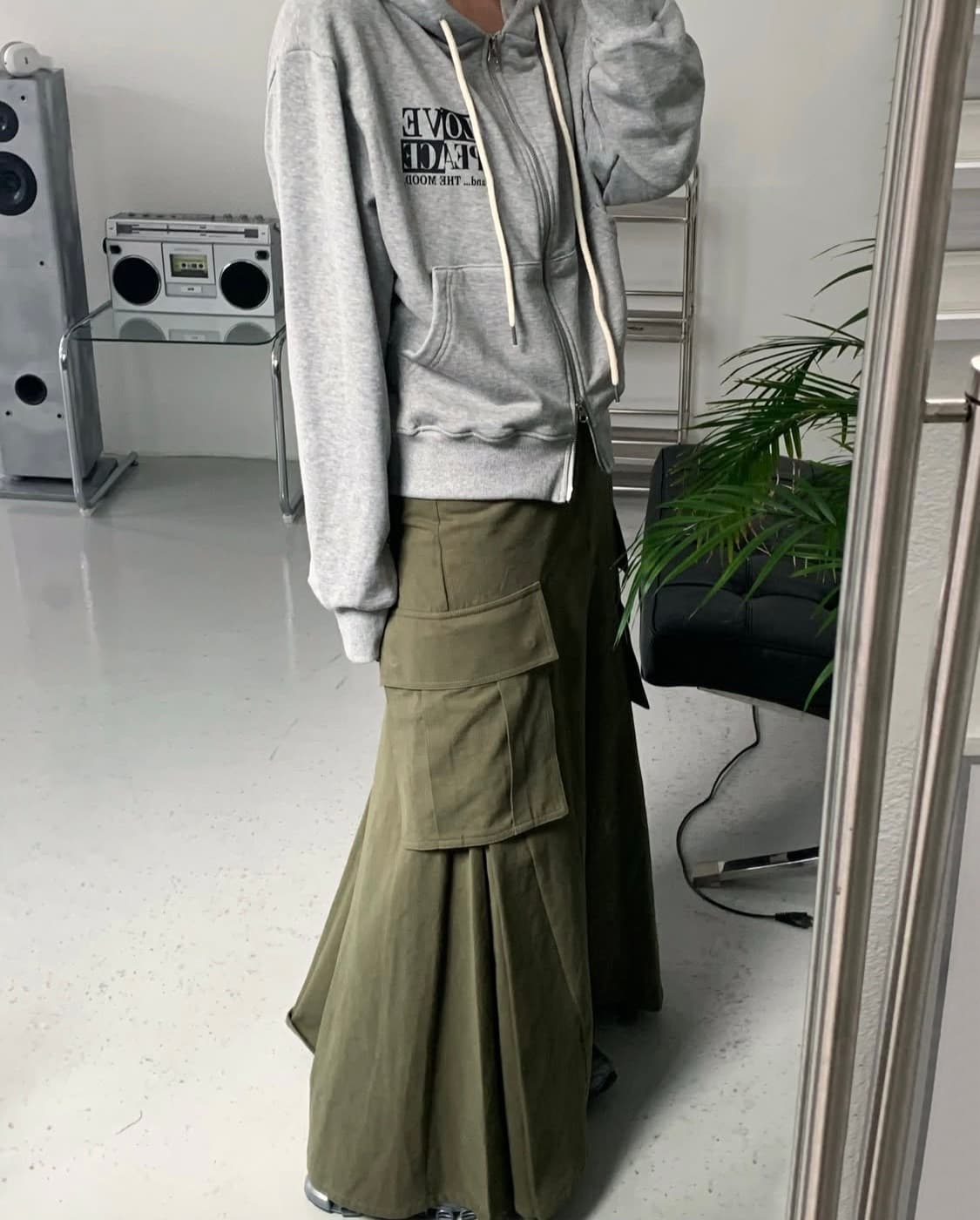 (새상품) 카고 롱스커트 상품이미지3