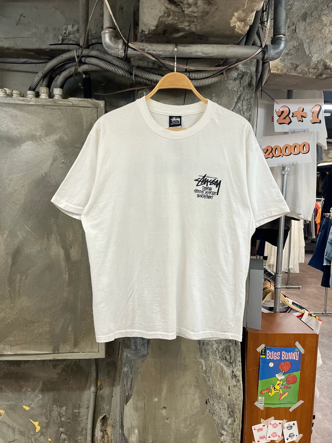 스투시 스탁 도버 스트리트 마켓 반팔티 화이트 L #csz3924  상품이미지2