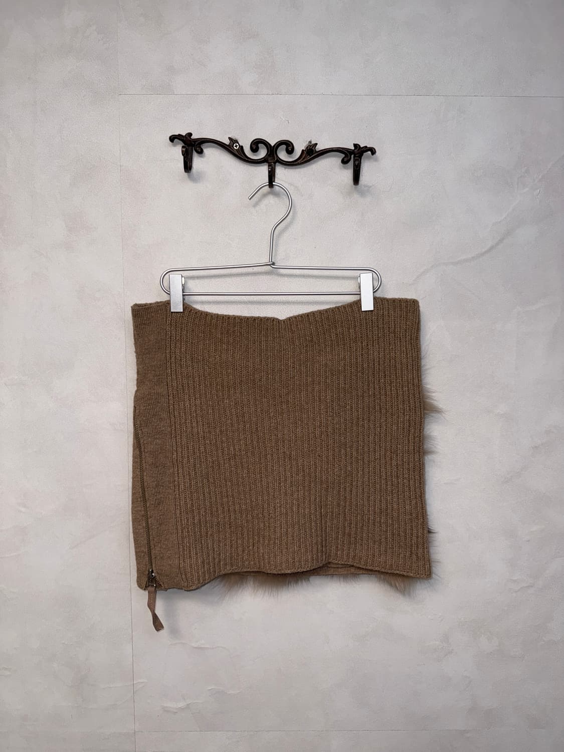 Mixed brown fox fur knit warmer/top/sk 상품이미지3
