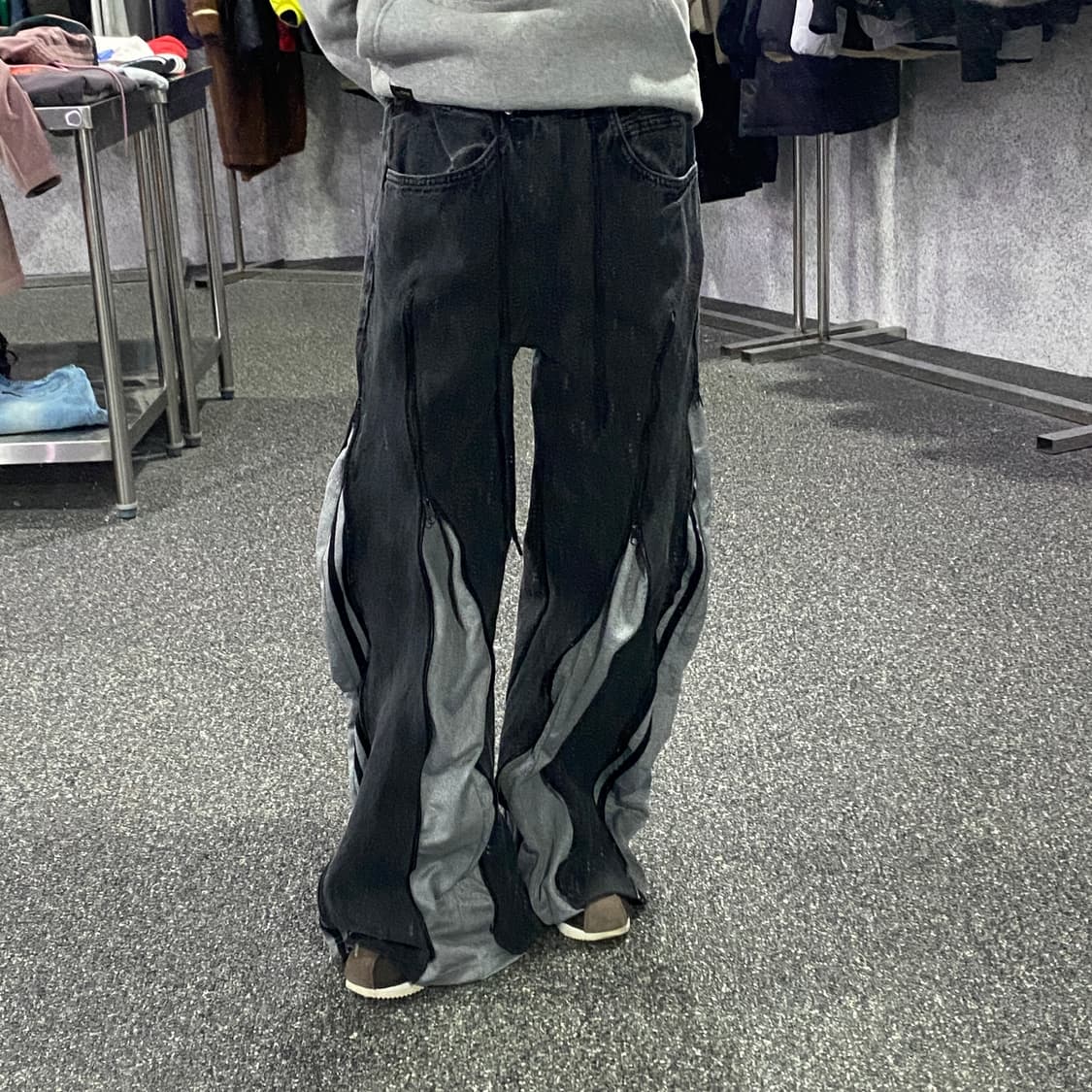 빈티지 투웨이 리메이크 흑청데님 팬츠 B3157 상품이미지1