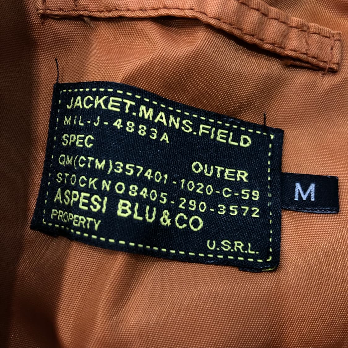 아스페시 아비렉스 플라잉타이거 MA-1 플라이트 항공 점퍼 상품이미지5