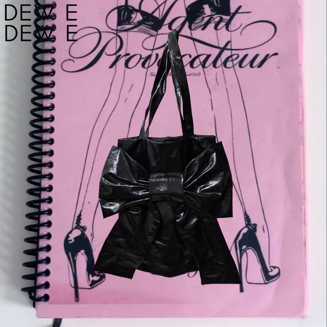 DEWE DEWE Big Ribbon enamel Bag 상품이미지1