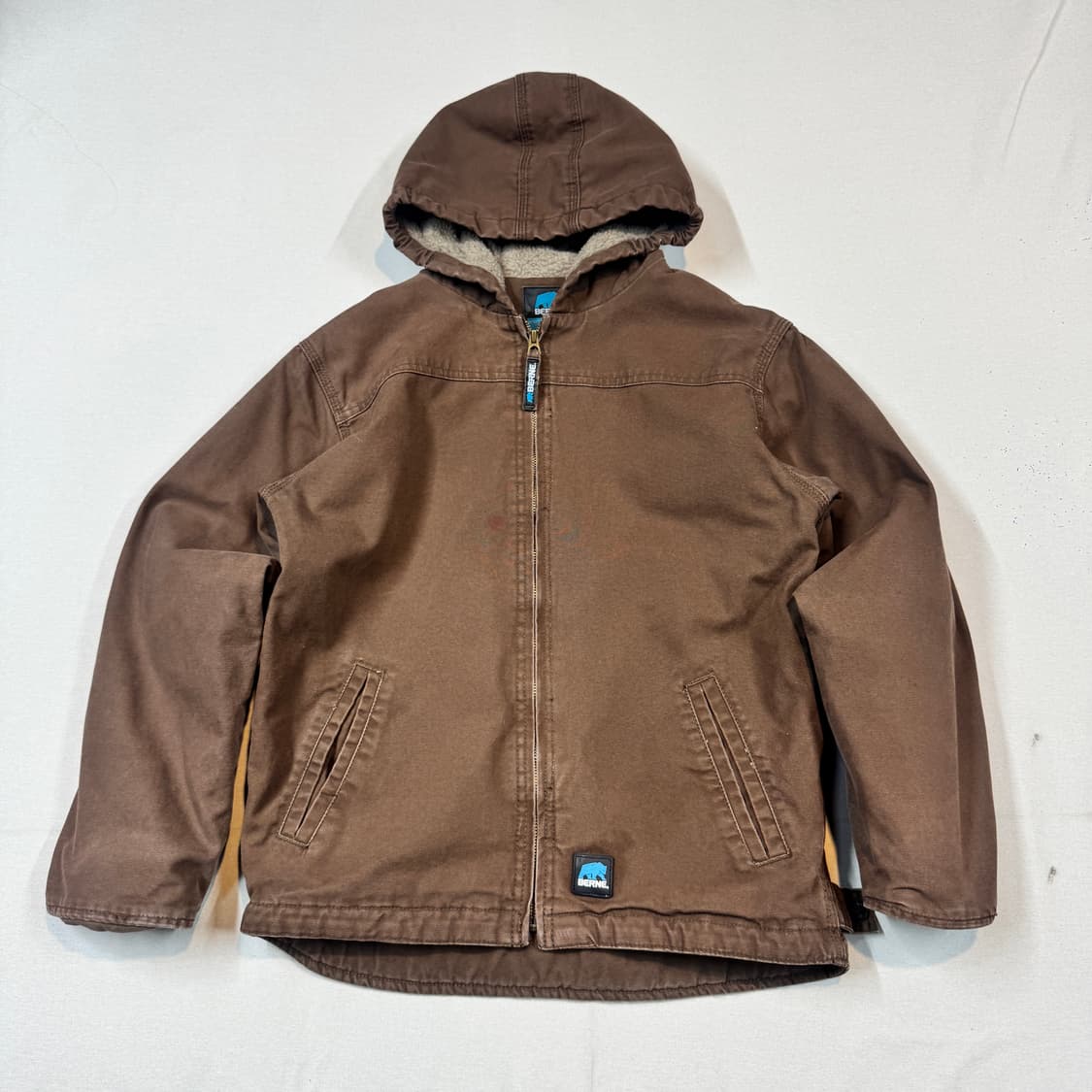 여S) BERNE 빈티지 워크웨어 액티브 자켓 다크브라운 상품이미지1