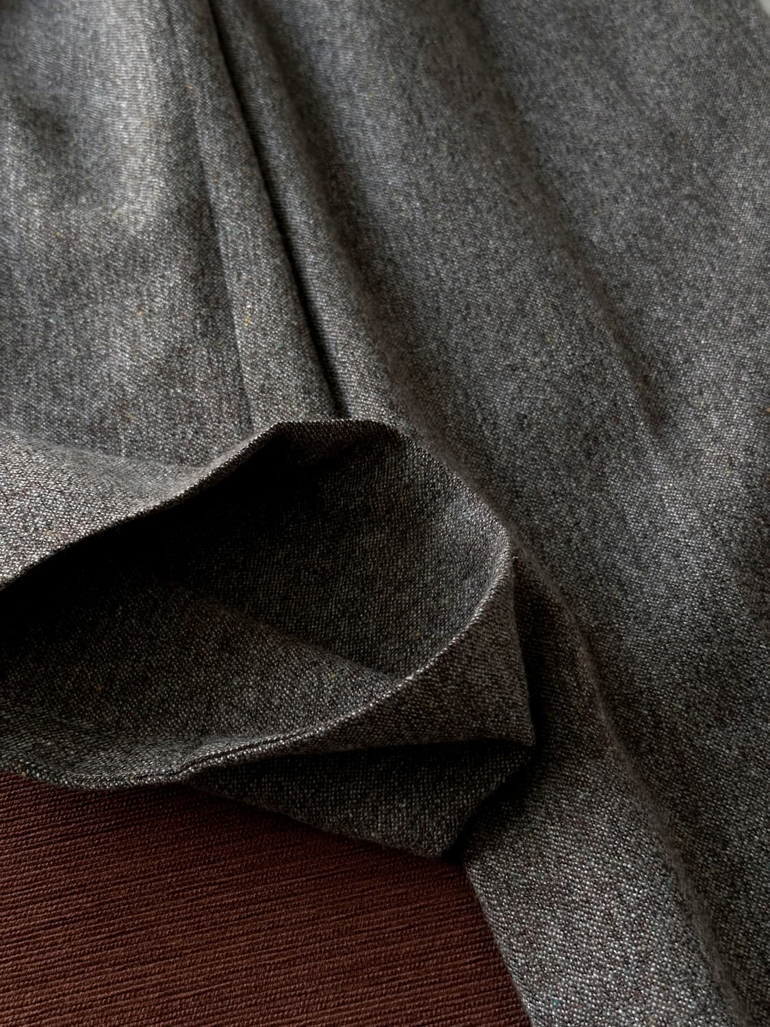 Tweed design 2 tuck wide straight slacks 상품이미지3