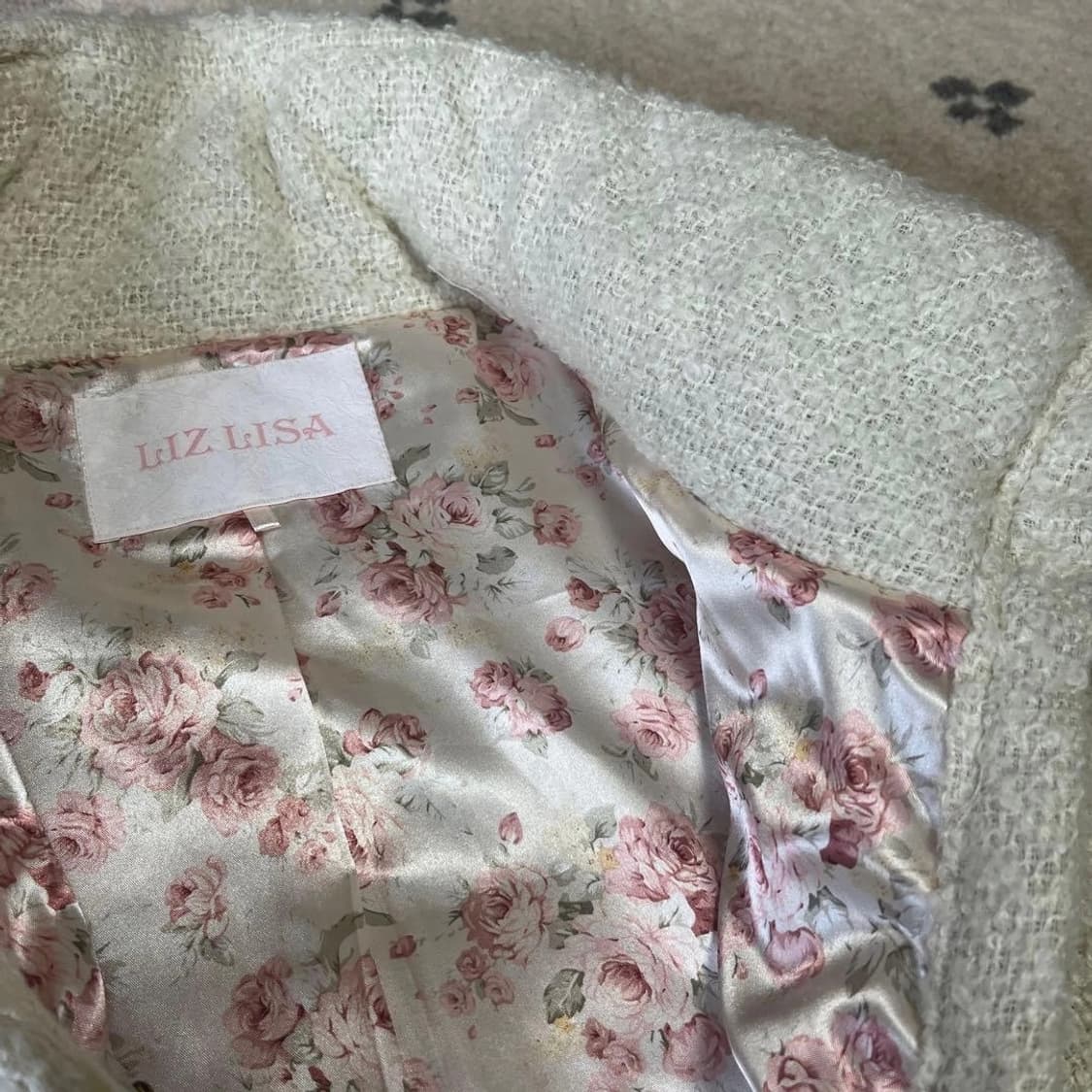 리즈리사 3연리본 코트 패딩 달천깔 히메갸루 라떼갸루 상품이미지5